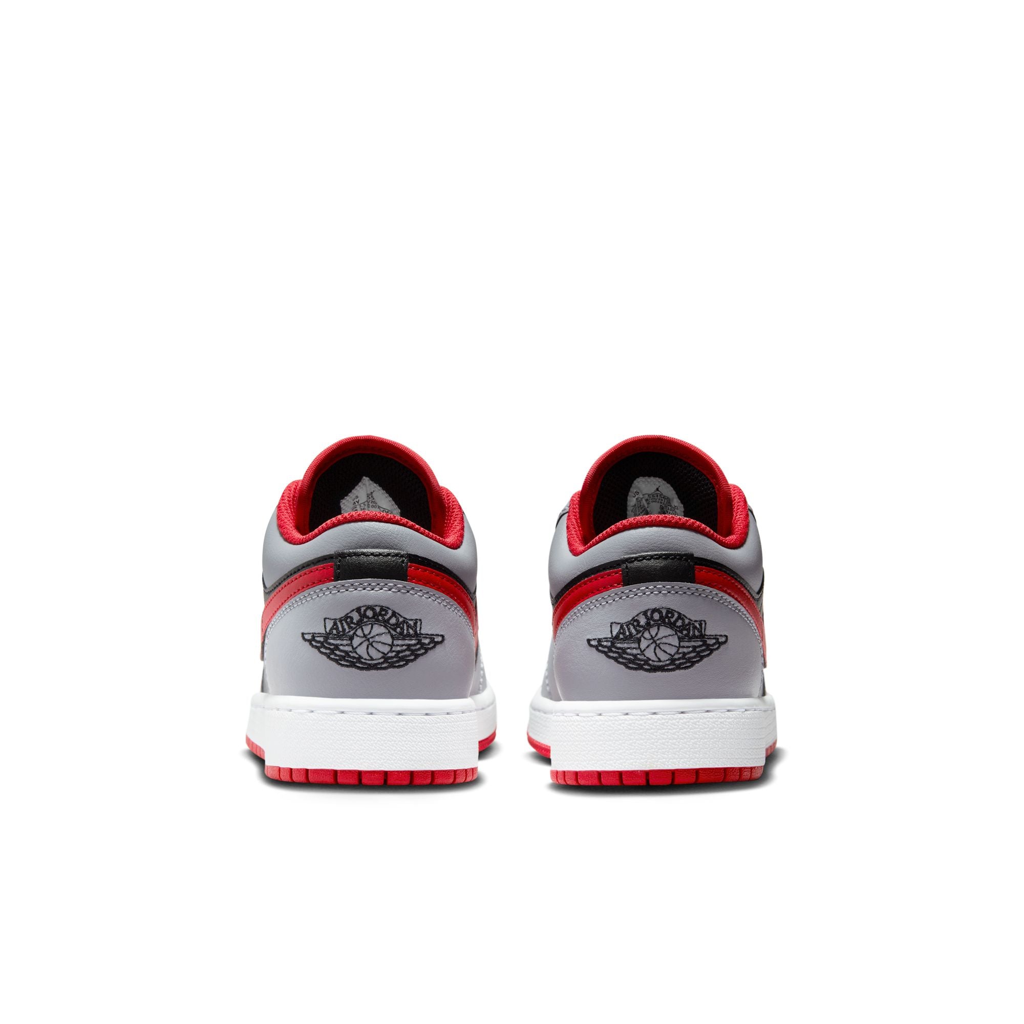 KIDS AIR JORDAN 1 LOW GS (CEMENT GREY/RED/BLACK)