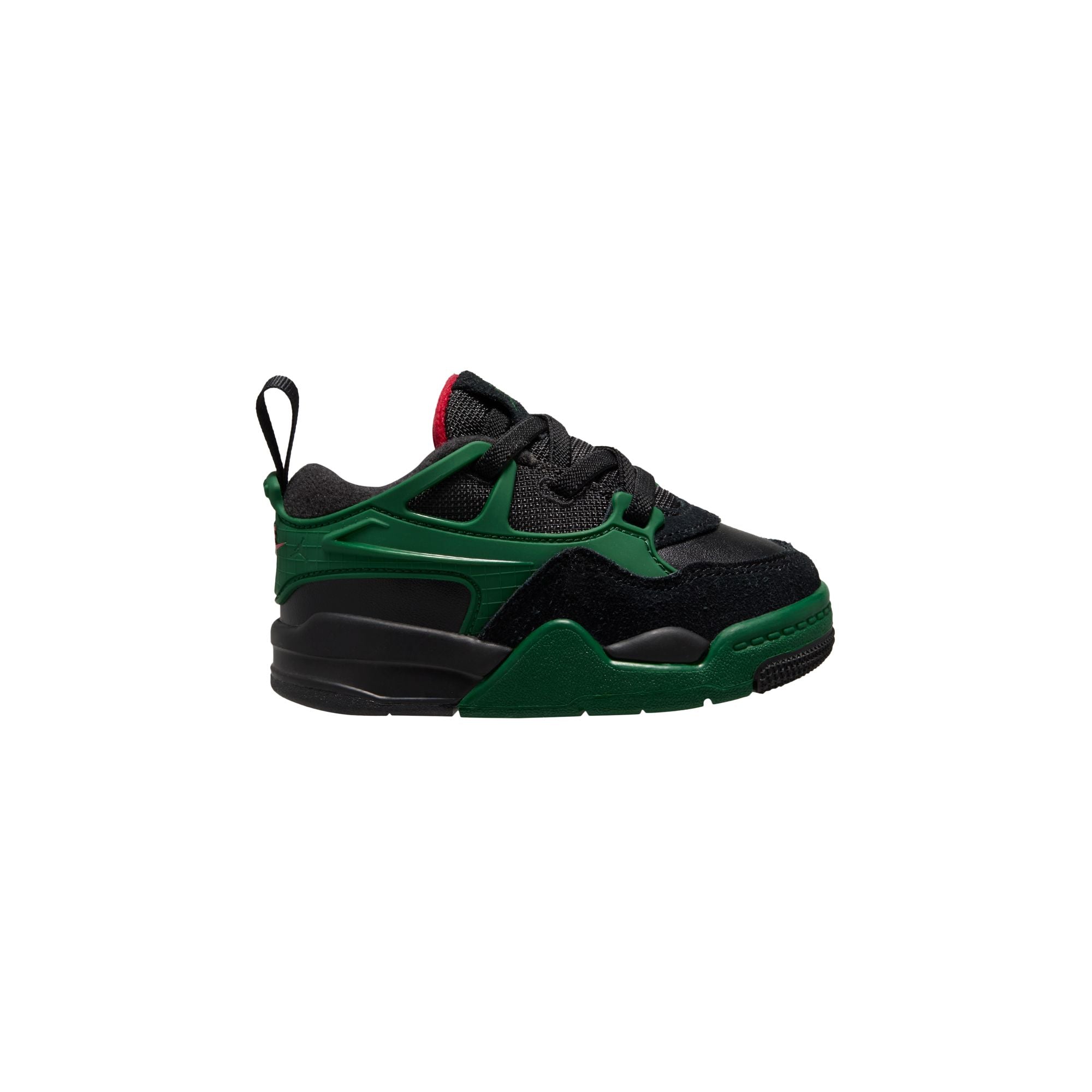KIDS JORDAN 4 RM TD (BLACK/VARSITY RED/GORGE GREEN)