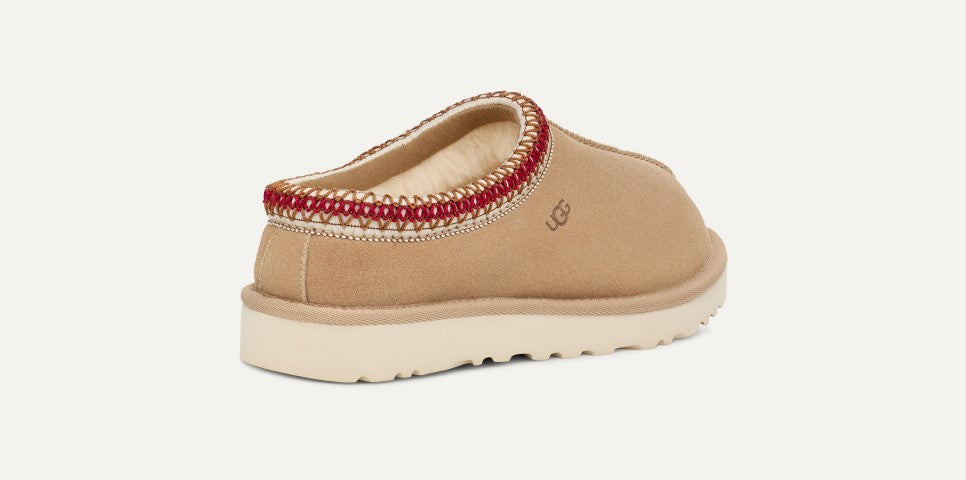 WOMENS UGG TASMAN SLIPPER (SAND/DARK CHERRY)