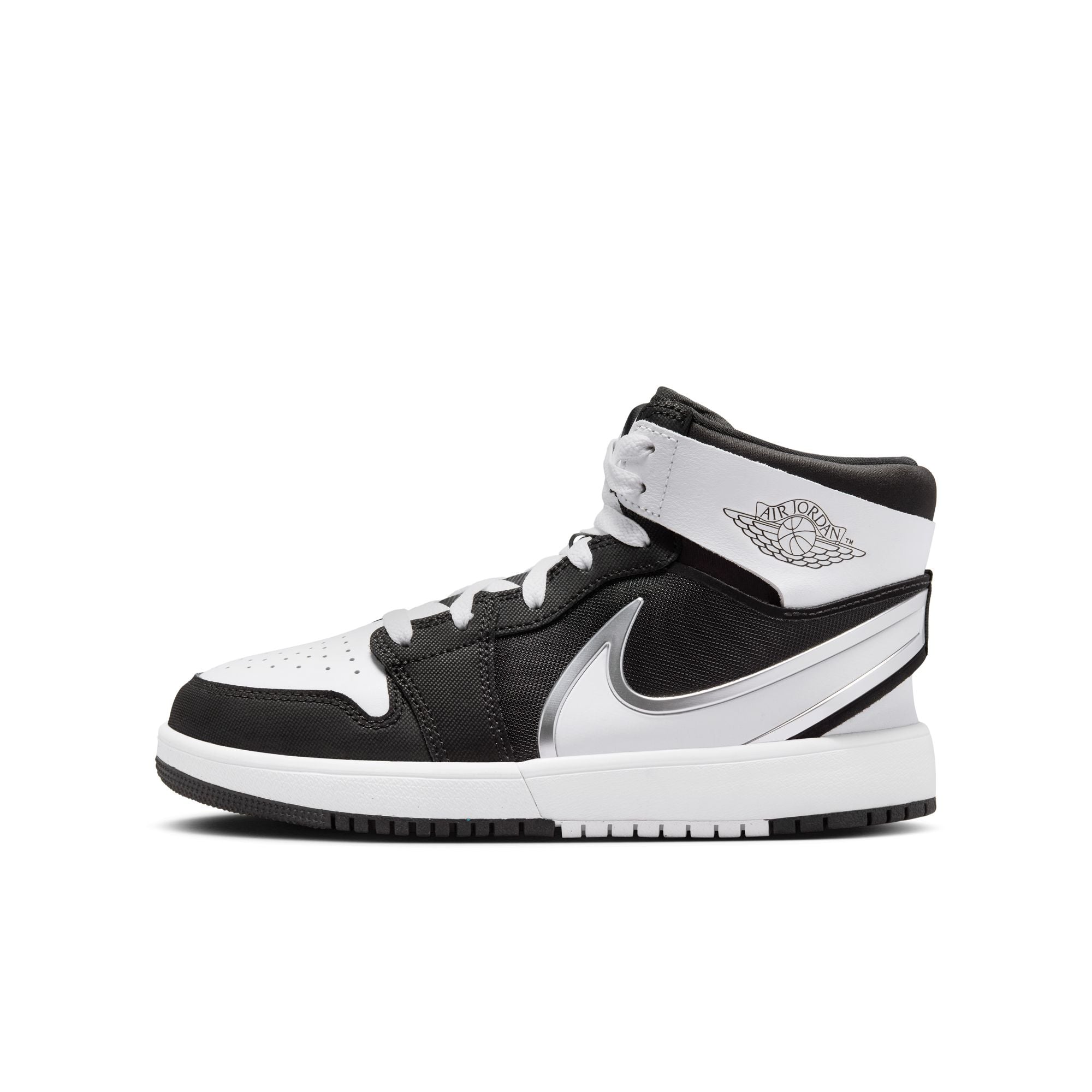 KIDS JORDAN 1 MID RM EASYON GS (BLACK/WHITE)