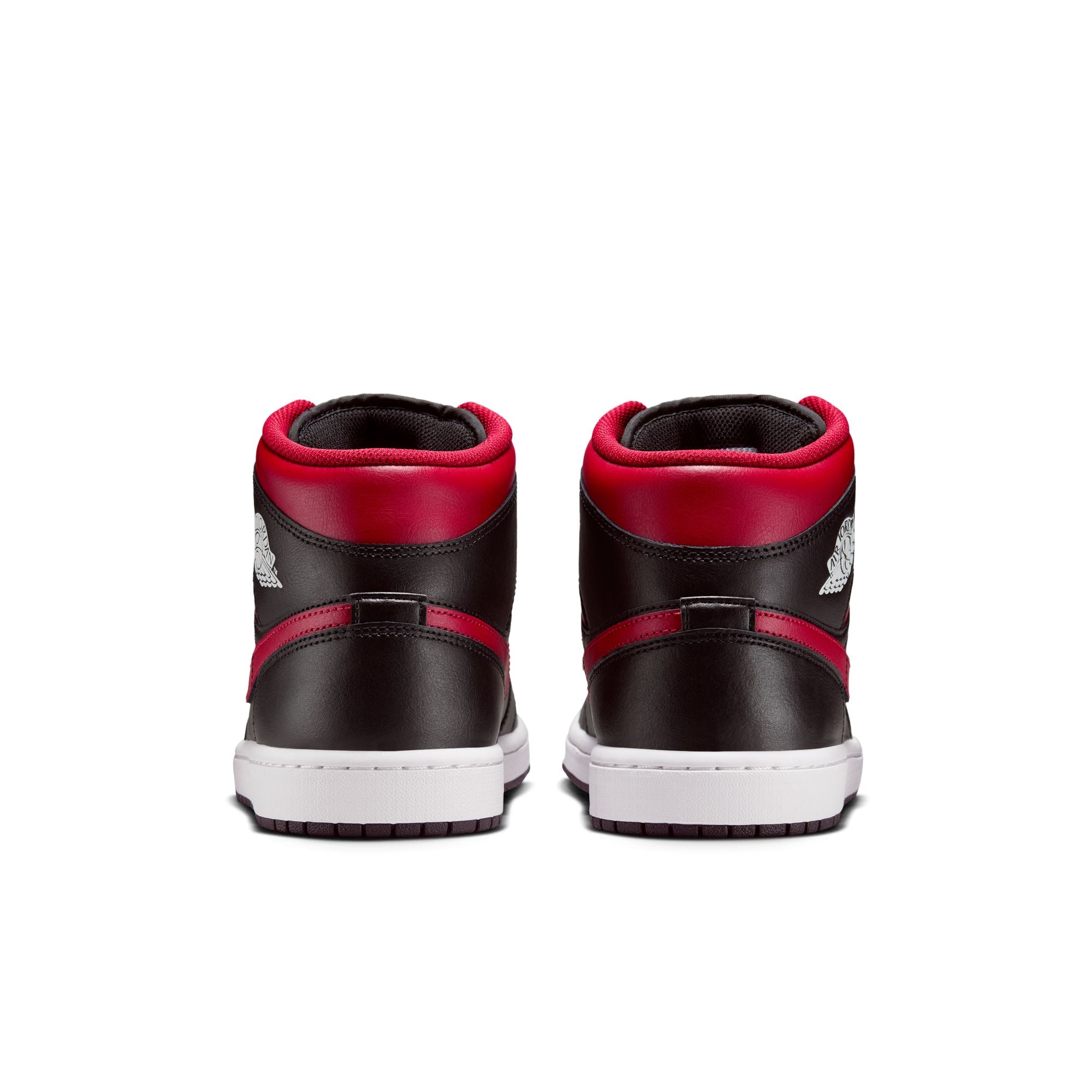 MENS AIR JORDAN 1 MID (BLACK/VARSITY RED/SUMMIT WHITE)