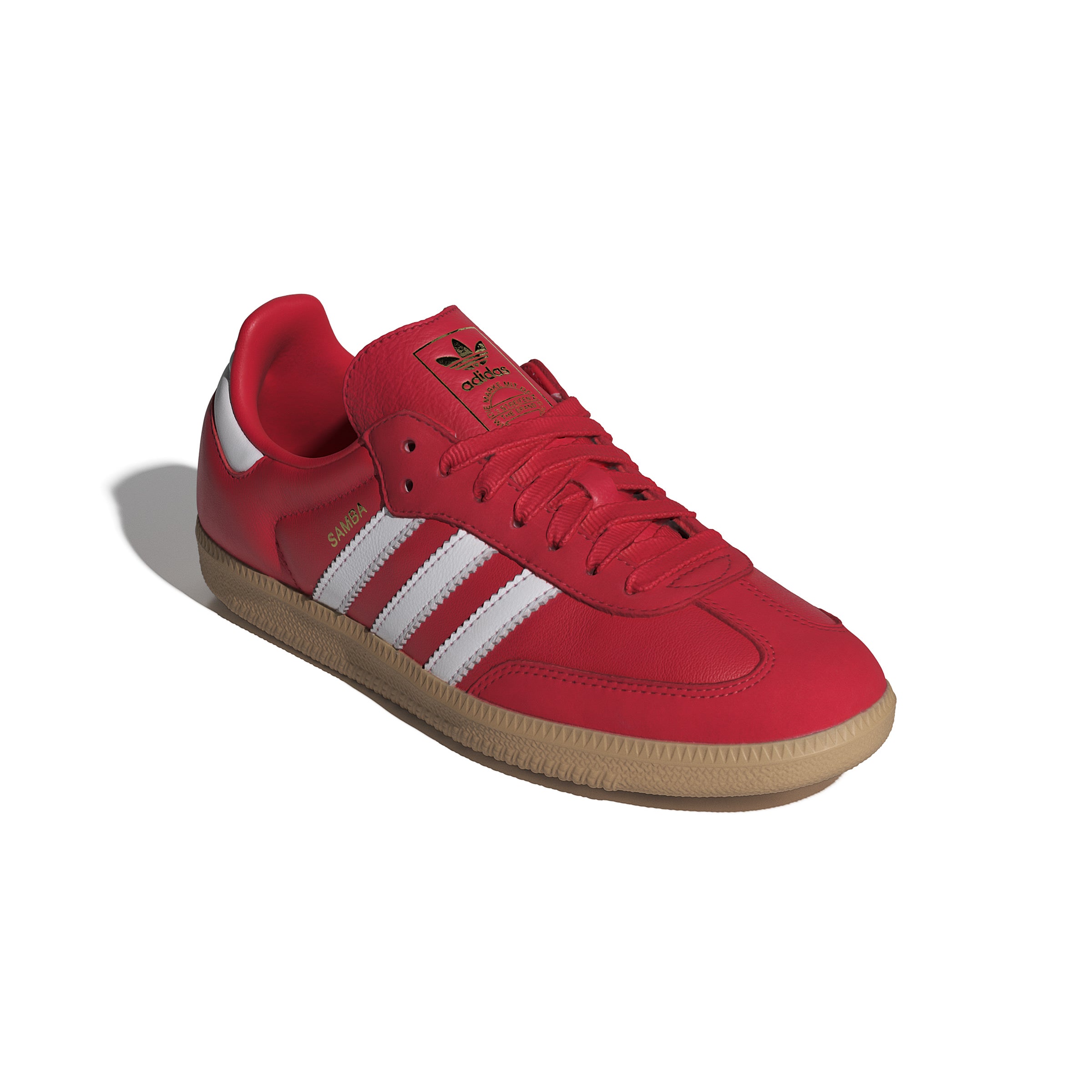 WOMENS SAMBA OG (BETTER SCARLET / CLOUD WHITE / GOLD METALLIC)