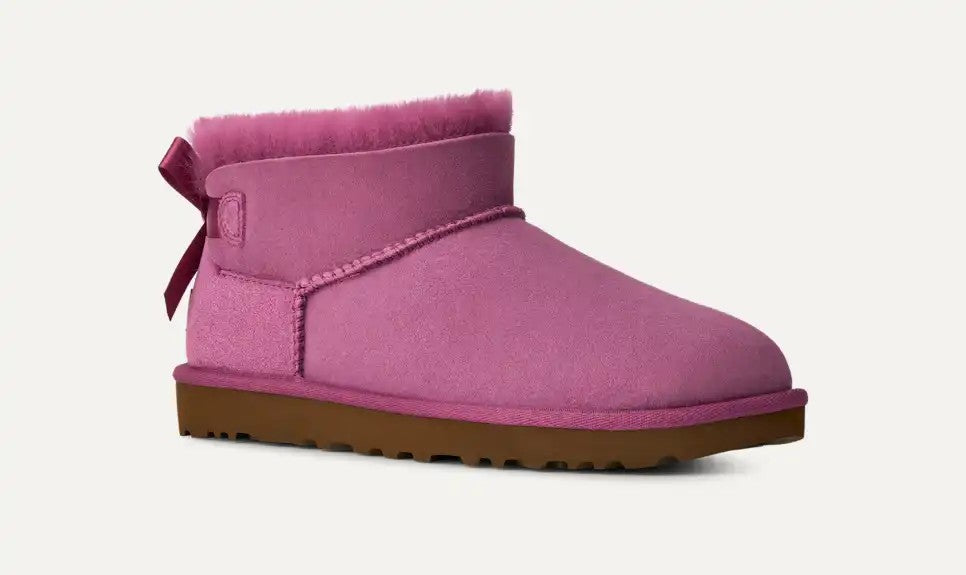 WOMENS UGG ULTRA MINI BAILEY BOW (DARK WINTERBERRY)