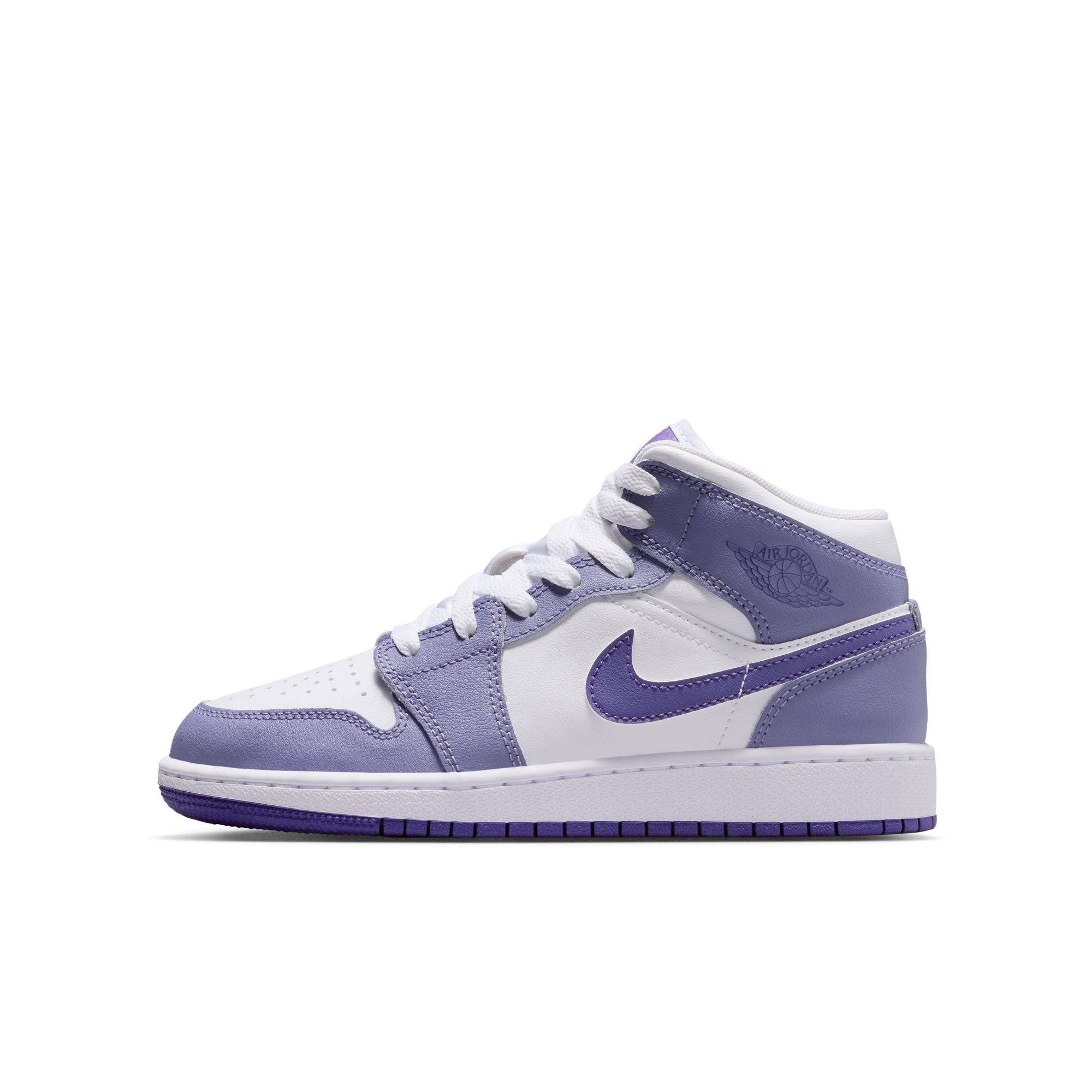 KIDS AIR JORDAN 1 MID GS (DUSTY AMETHYST/COURT PURPLE/WHITE)