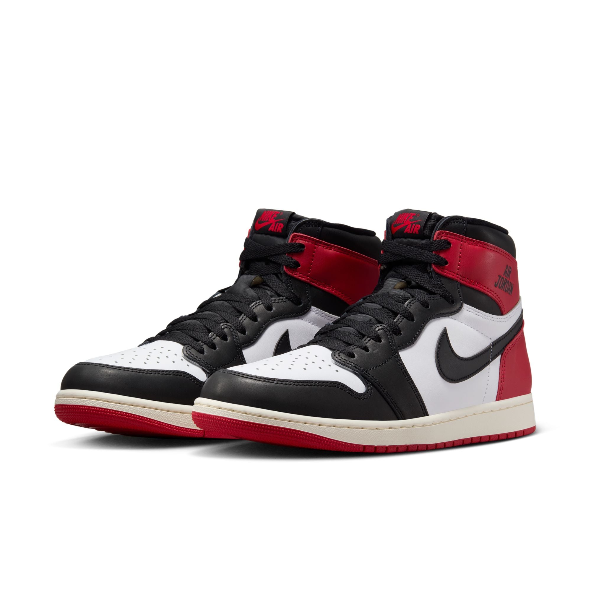 MENS AIR JORDAN 1 RETRO HIGH OG (BLACK TOE REIMAGINED)