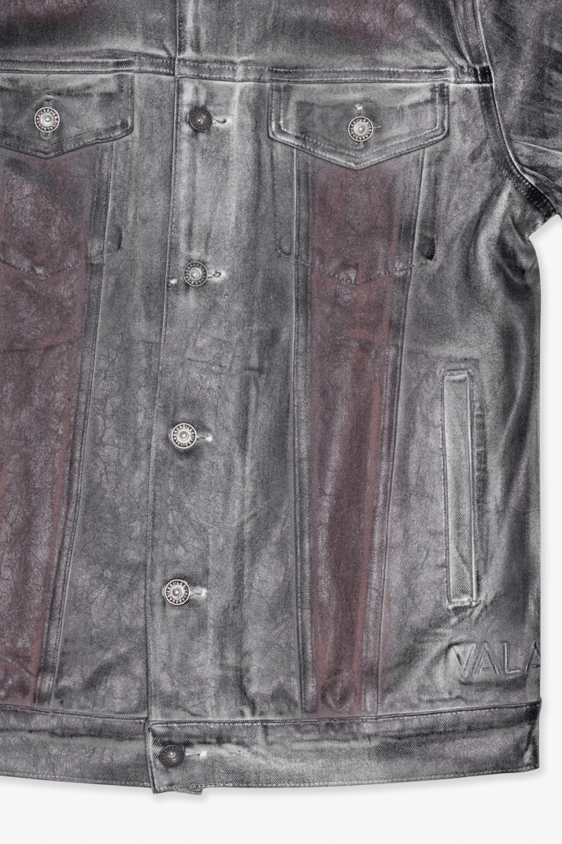 MENS VALABASAS "MR.FLEX" JACKET (RED WHITE DIRTY WAXED)