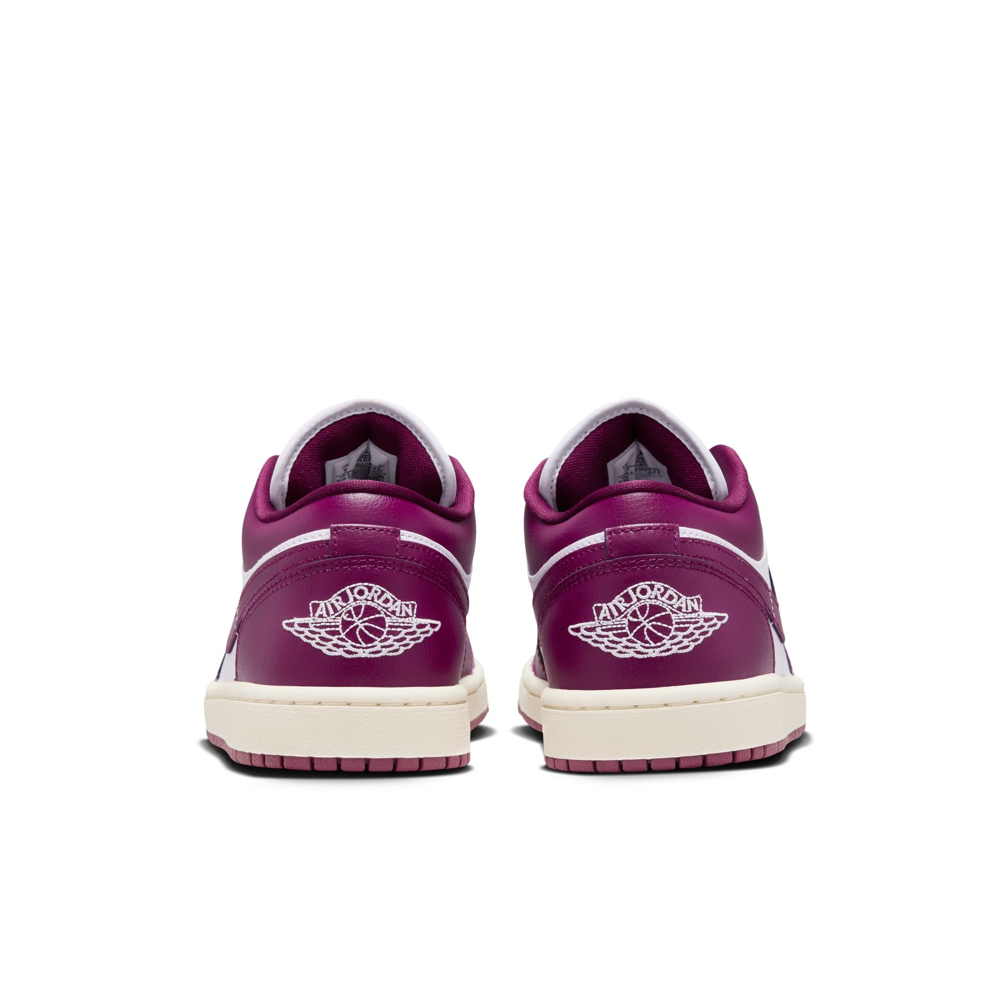 WOMENS AIR JORDAN 1 LOW (WHITE/BORDEAUX/SAIL)