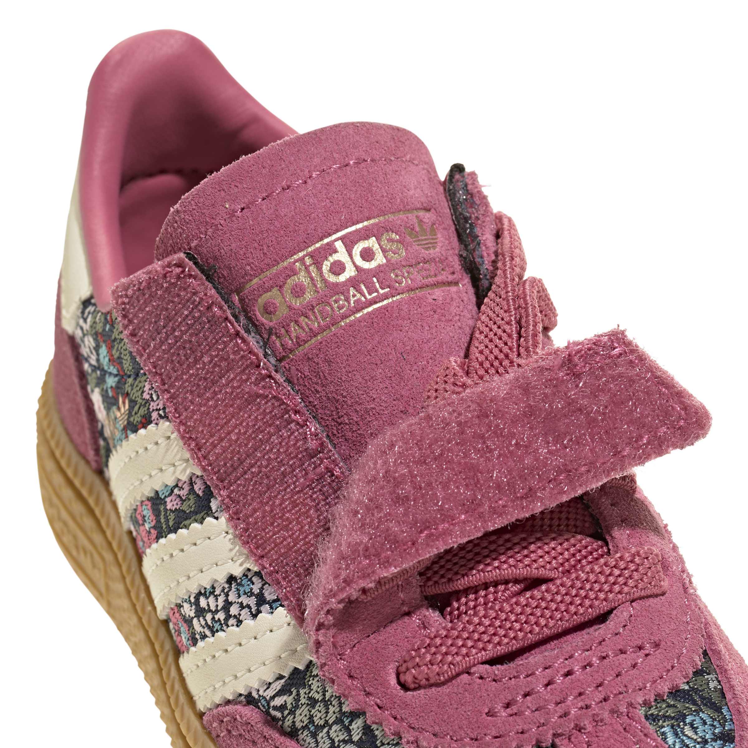 KIDS ADIDAS LIBERTY HANDBALL SPEZIAL COMFORT CLOSURE ELASTIC LACE  TD (DUAL MAGENTA / CREAM WHITE / GUM)