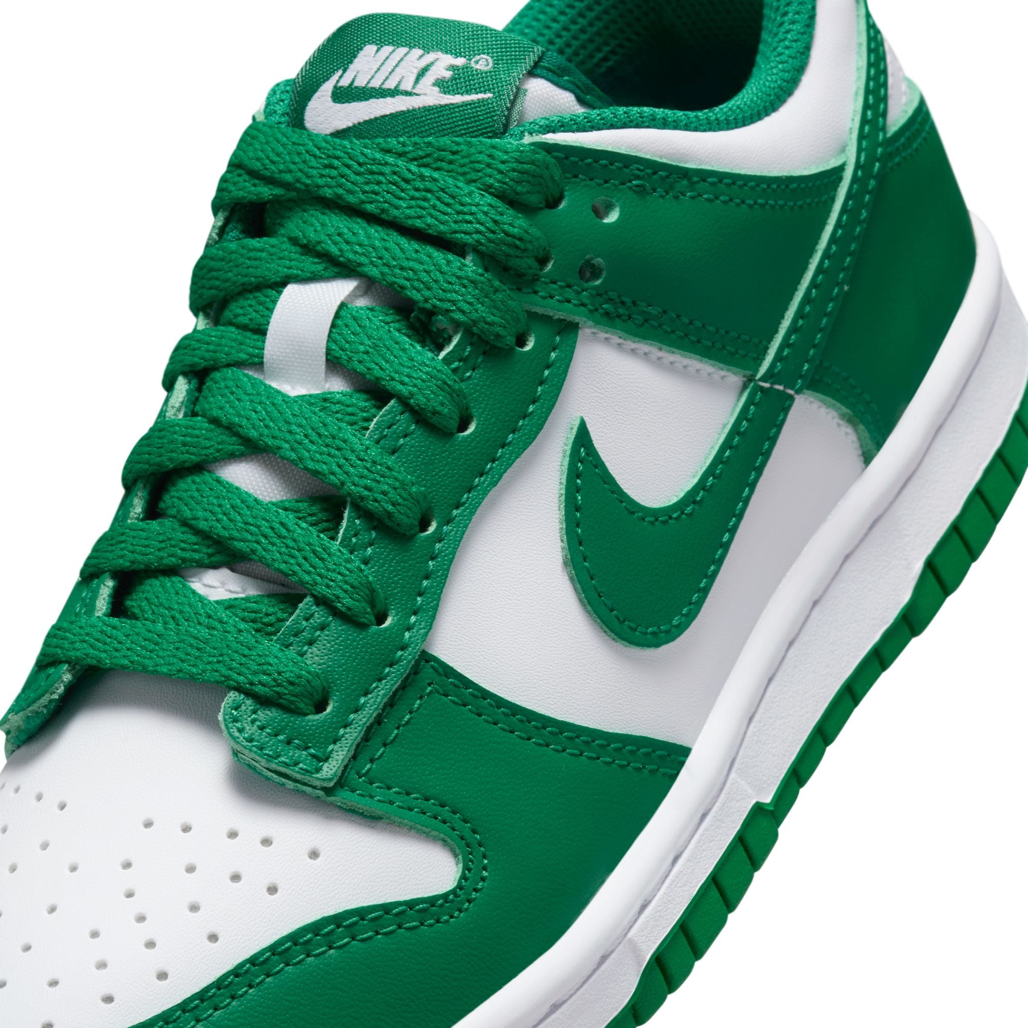 KIDS NIKE DUNK LOW GS (WHITE/MALACHITE)