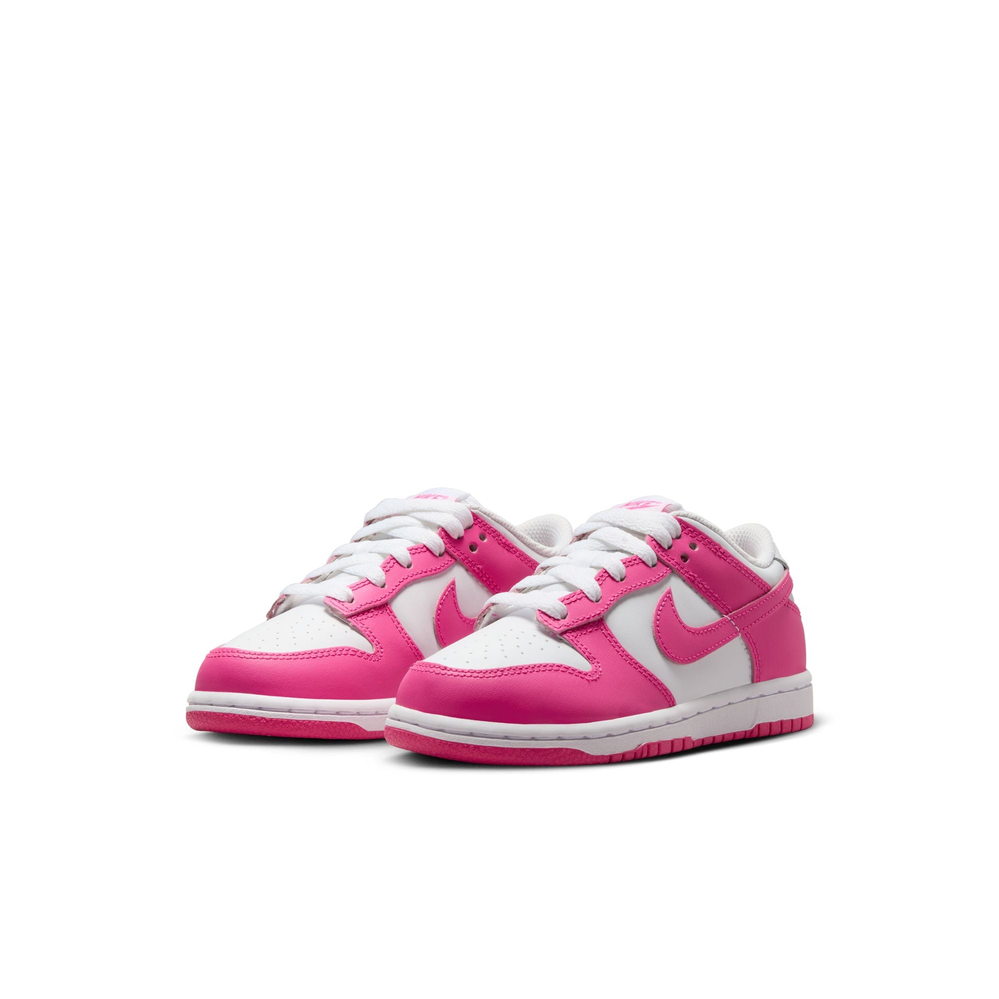 KIDS NIKE DUNK LOW PS (WHITE/LASER FUCHSIA)