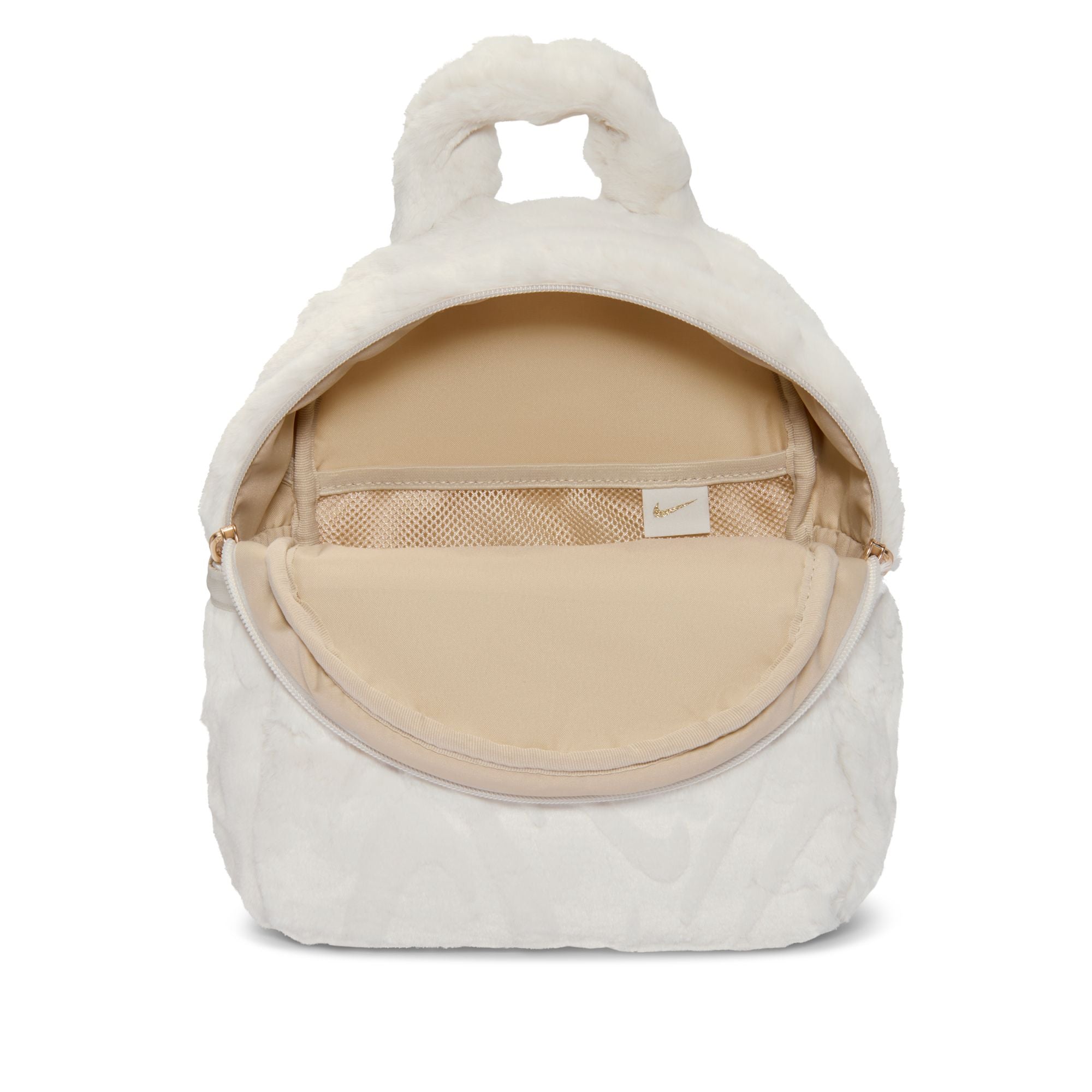NIKE SPORTSWEAR FAUX FUR MINI BACKPACK (PHANTOM/SANDDRIFT)