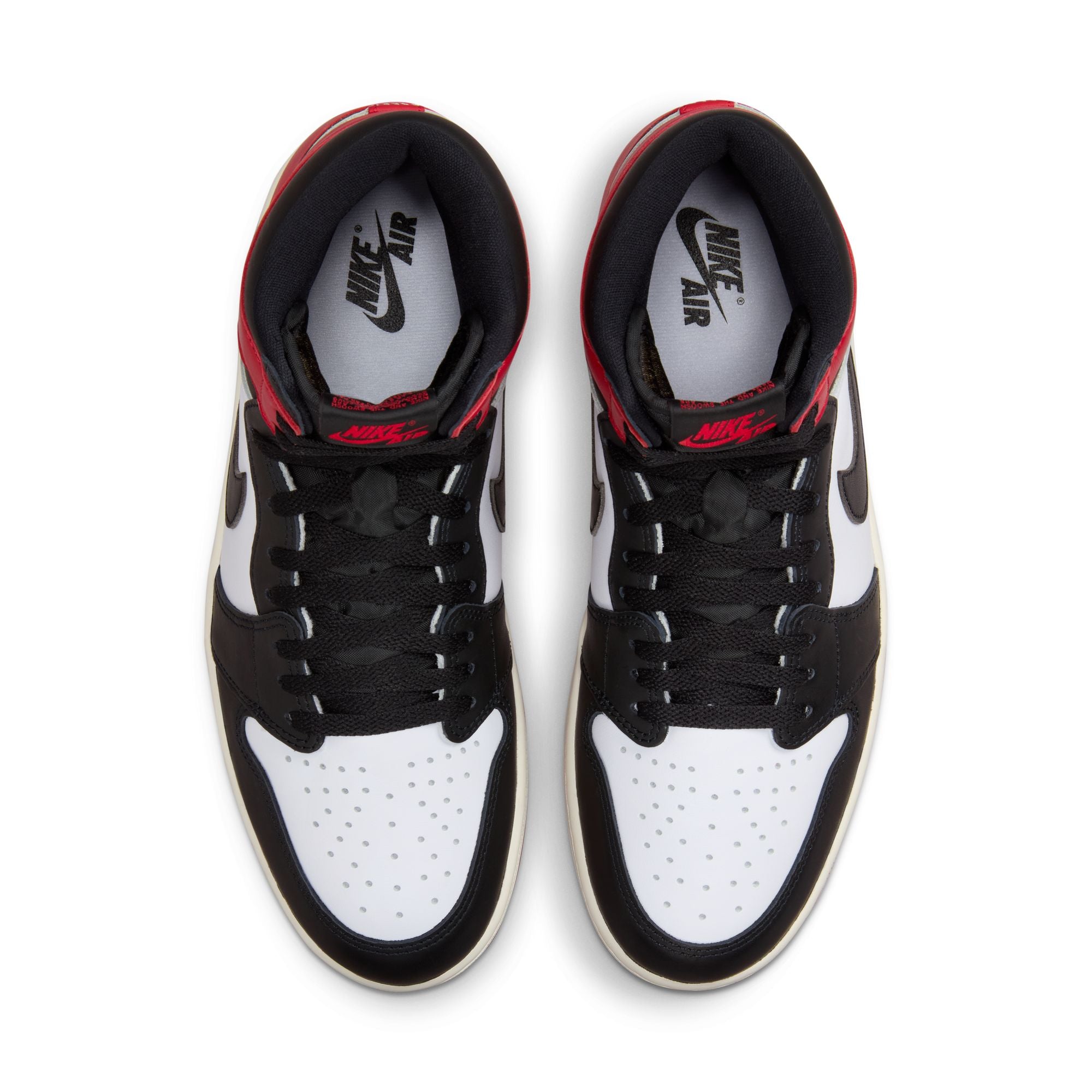 MENS AIR JORDAN 1 RETRO HIGH OG (BLACK TOE REIMAGINED)