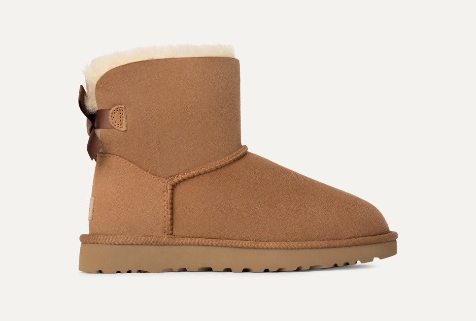 WOMENS UGG MINI BAILEY BOW II (CHESTNUT)