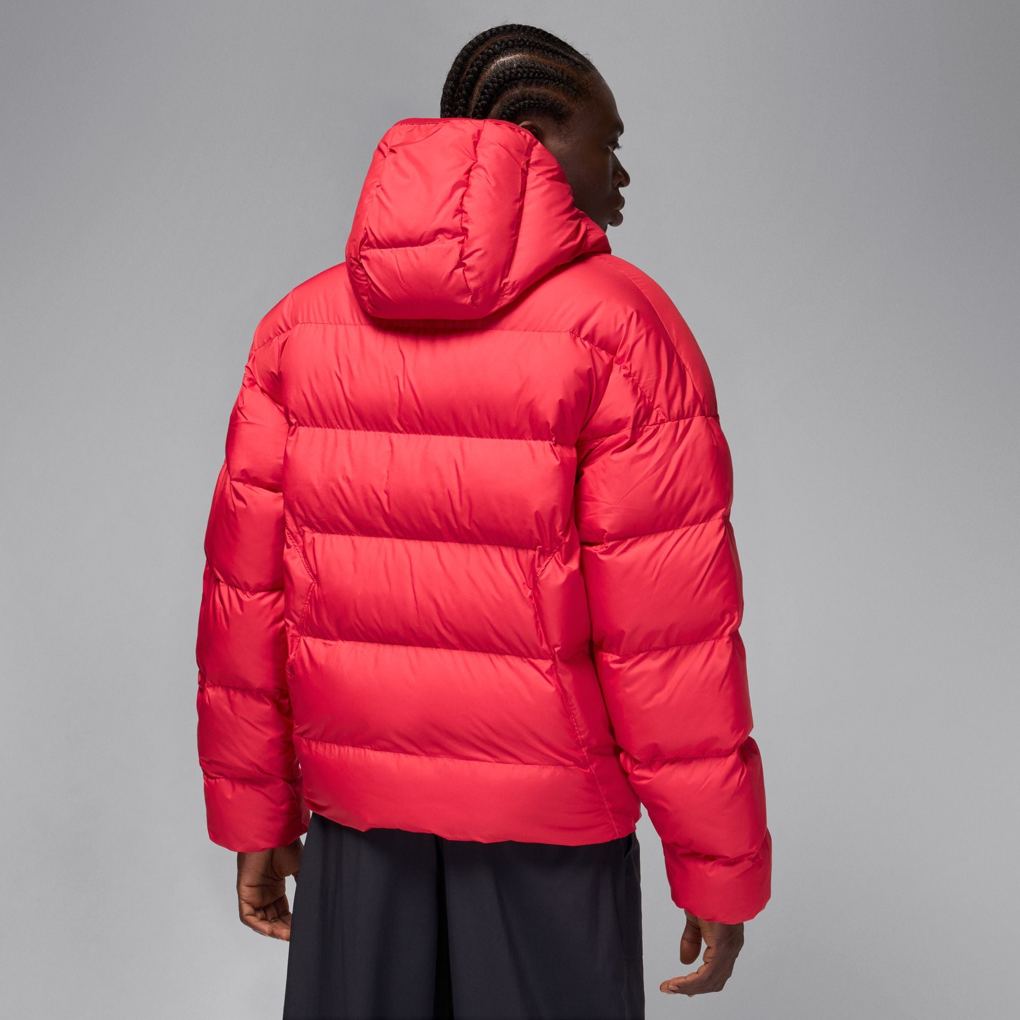 MENS JORDAN THERMA-FIT BROOKLYN PUFFER JACKET (GYM RED/BLACK)