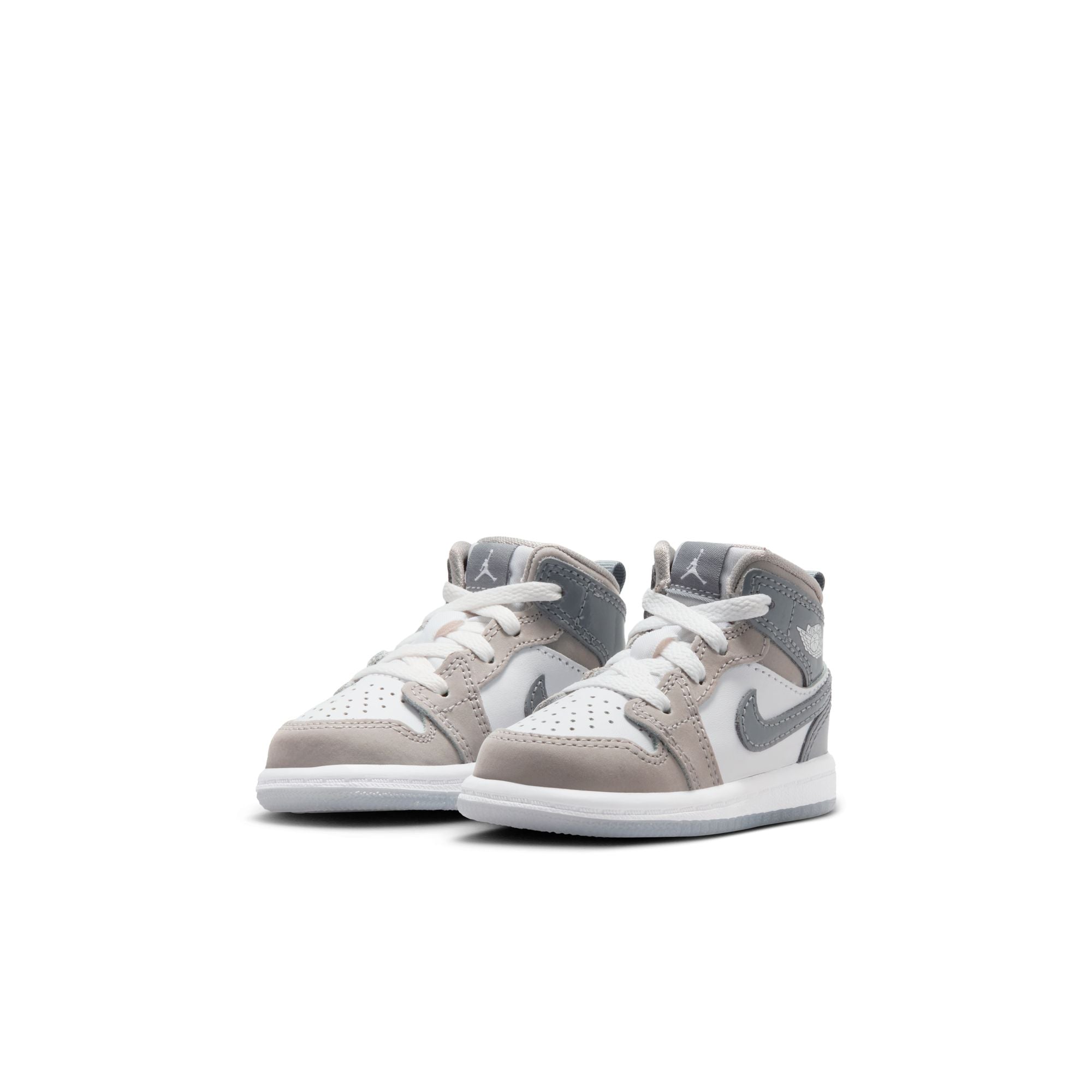 KIDS JORDAN 1 MID SE PS (WHITE/COOL GREY/MEDIUM GREY)