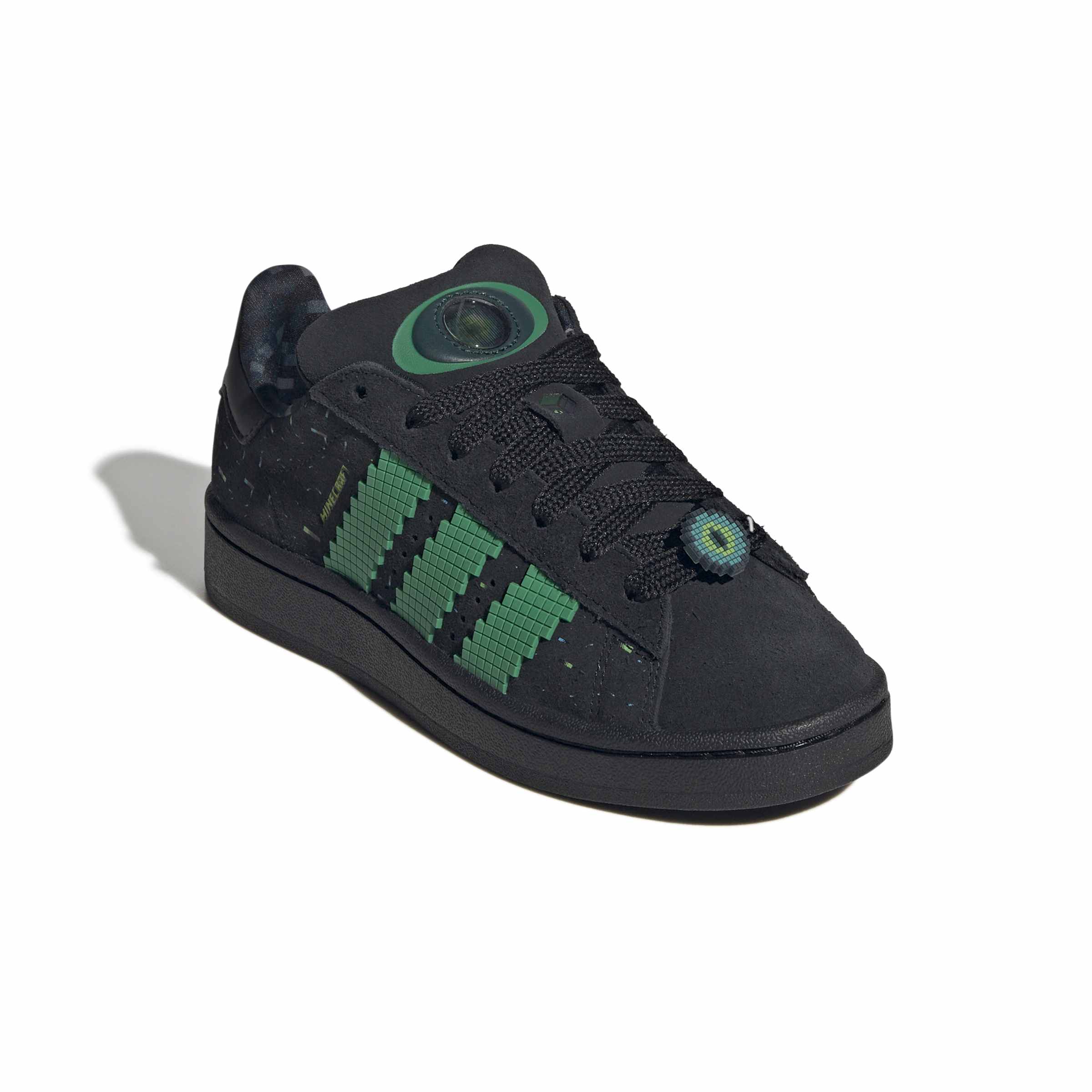 KIDS ADIDAS MINECRAFT CAMPUS 00s (CORE BLACK / SEMI COURT GREEN / SEMI SOLAR GREEN)
