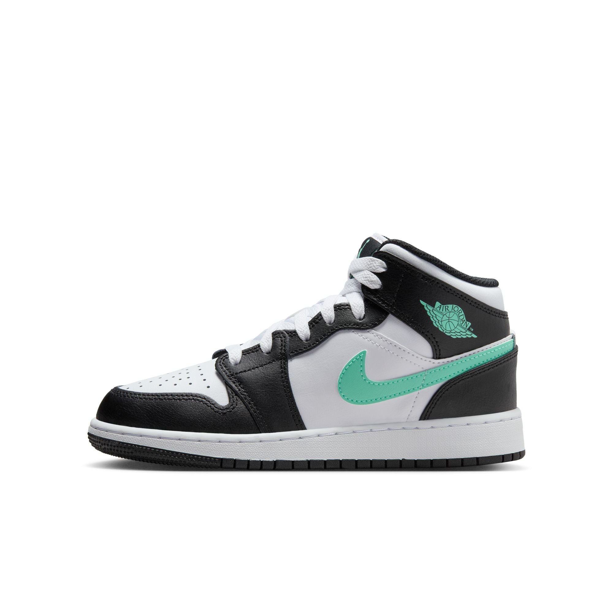 KIDS AIR JORDAN 1 MID GS (GREEN GLOW)