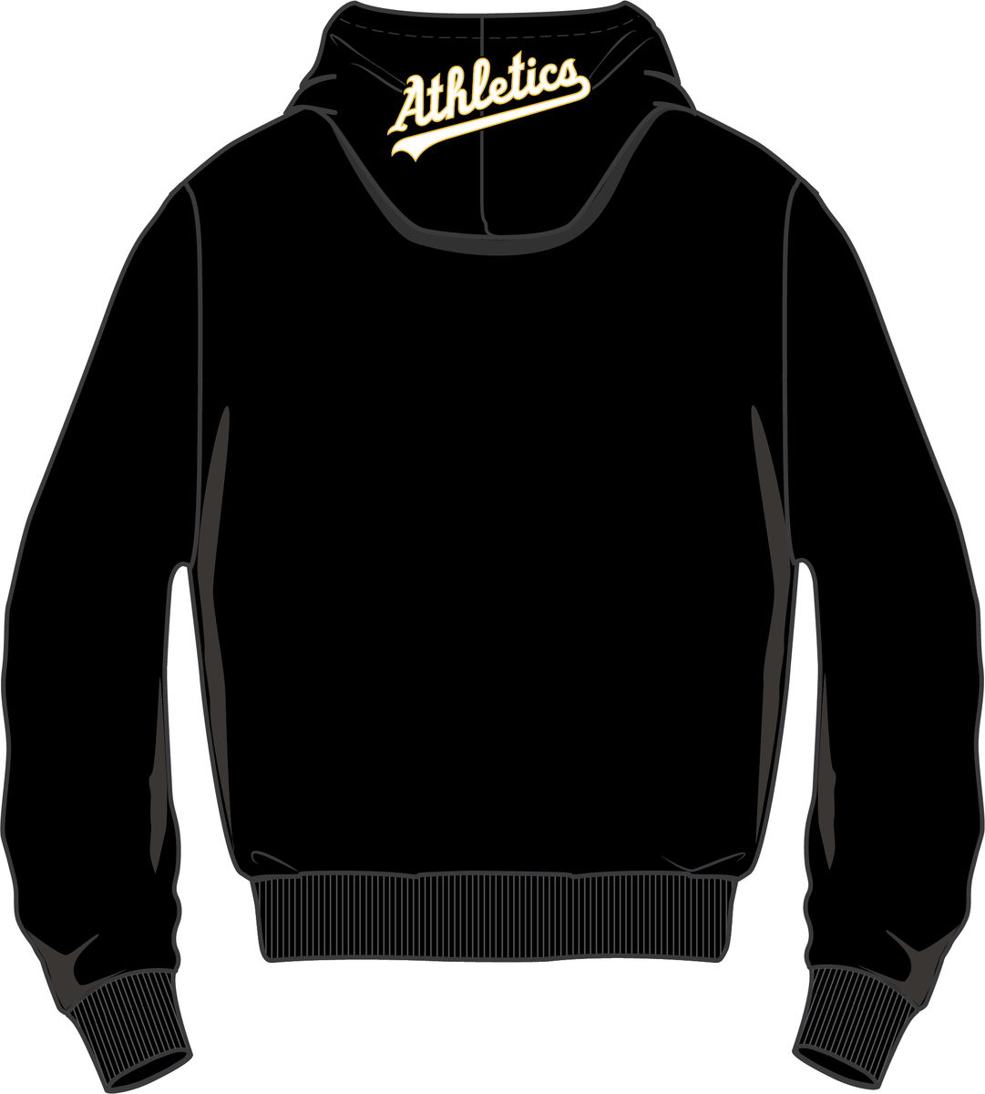 MENS PRO STANDARD OAKLAND ATHLETICS CLASSIC WIND SUIT M WOVEN FZ PO HOODIE (BLACK)