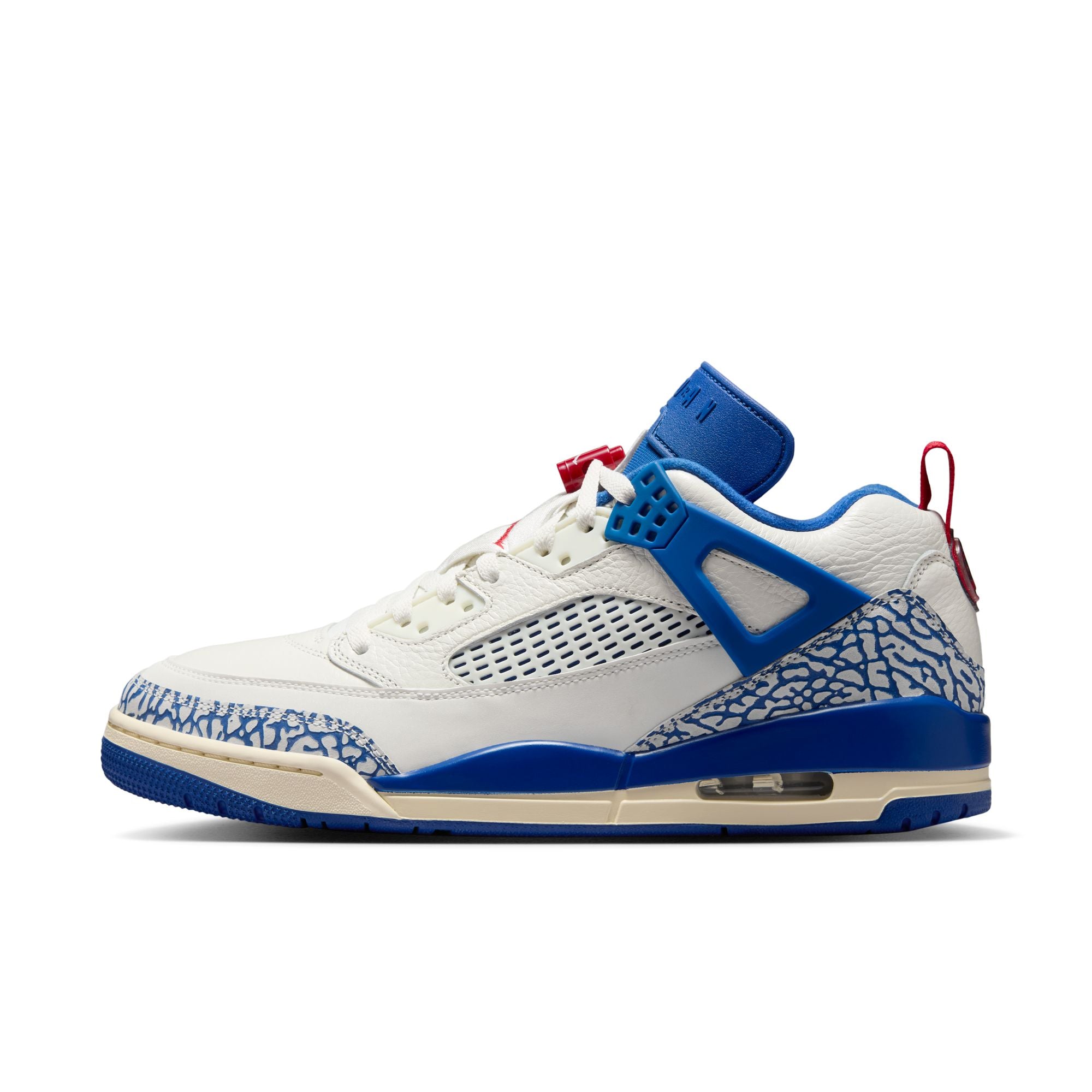 MENS JORDAN SPIZIKE LOW (SAIL/STORMBLUE/VARSITY RED/MUSLIN)