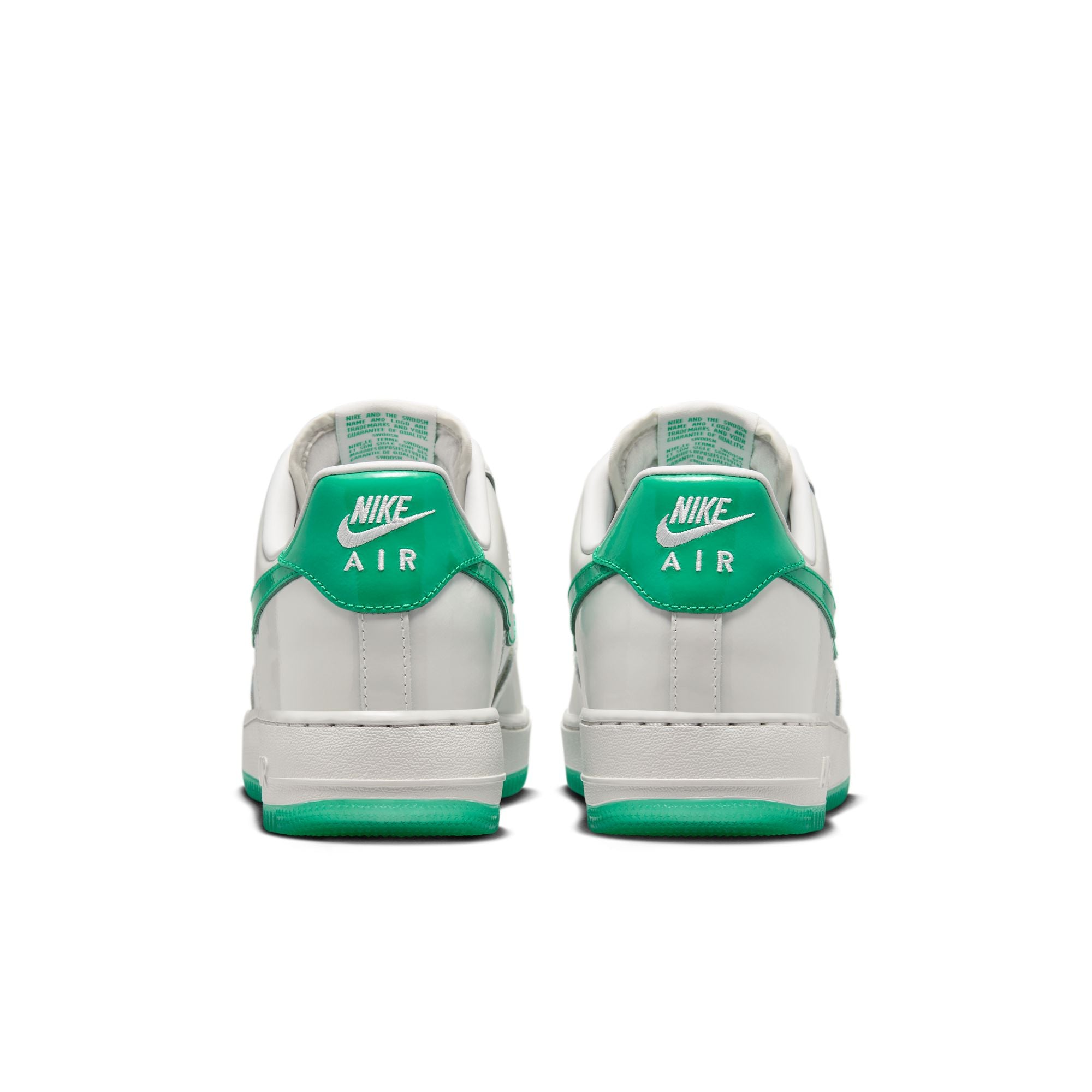 MENS NIKE AIR FORCE 1 LOW (PLATINUM TINT/STADIUM GREEN)