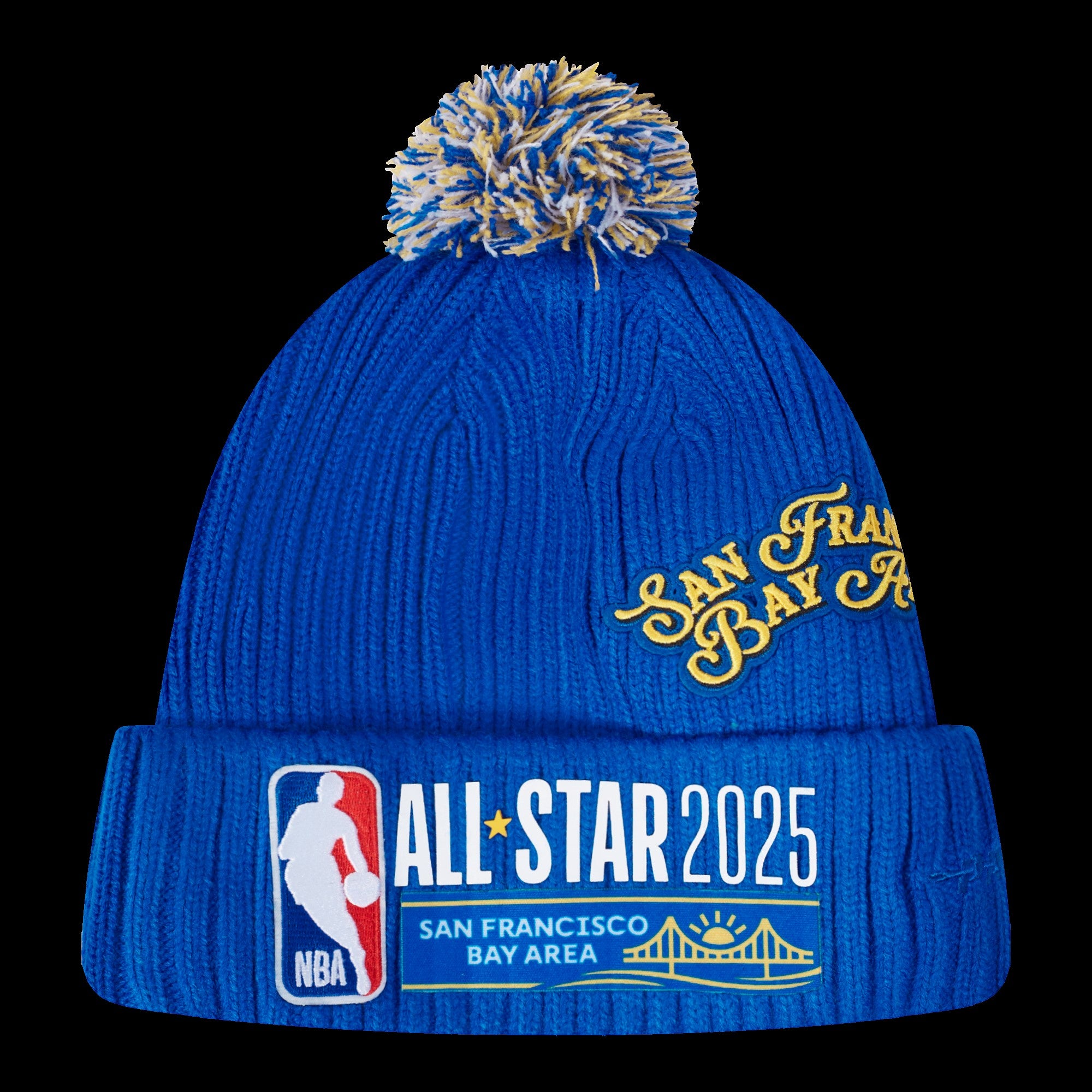 NBA ALL STAR 2025 UNLINED PRO BEANIE POM CUFFED (ROYAL BLUE)