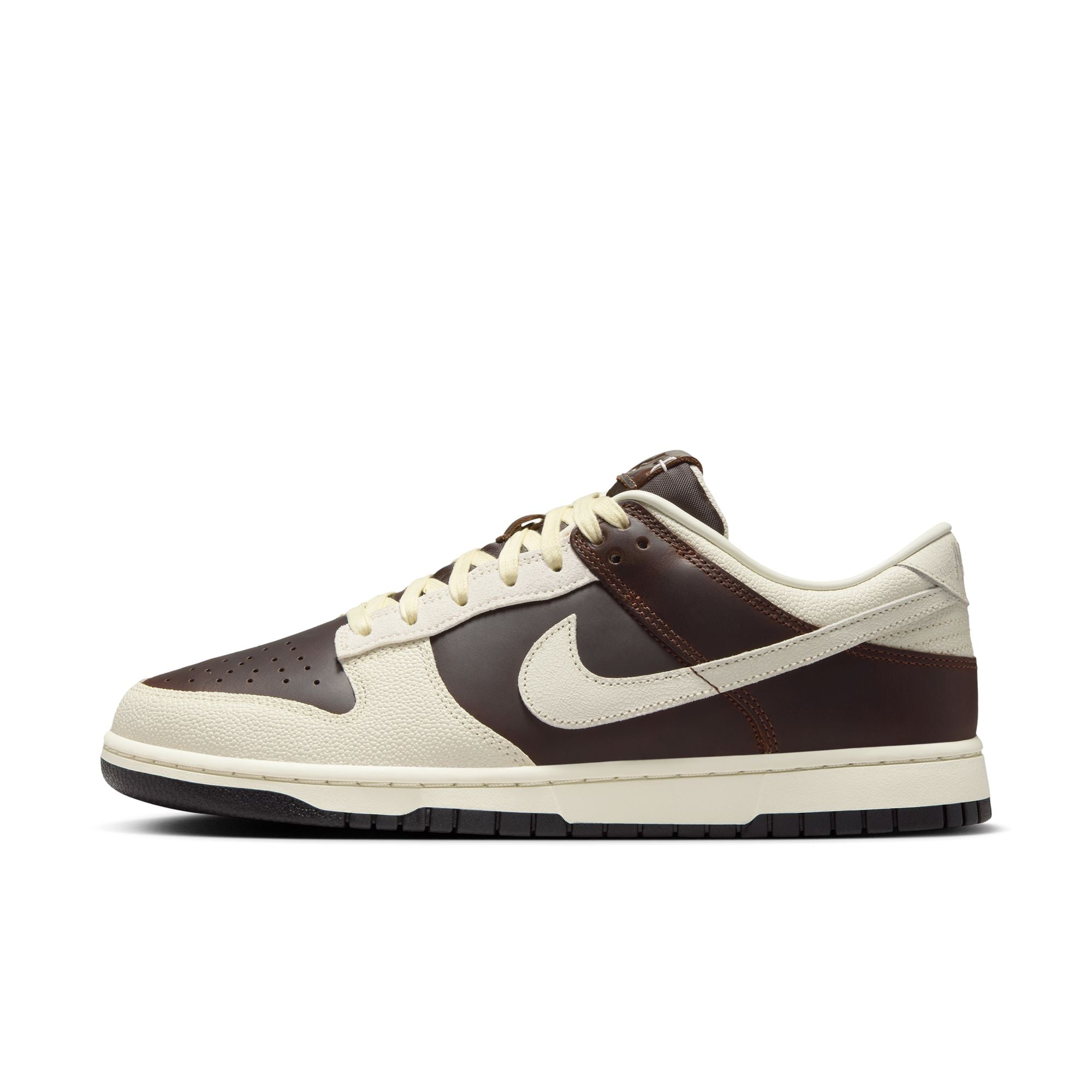 MENS NIKE DUNK LOW RETRO (FAUNA BROWN/SOFT PEARL/BLACK)