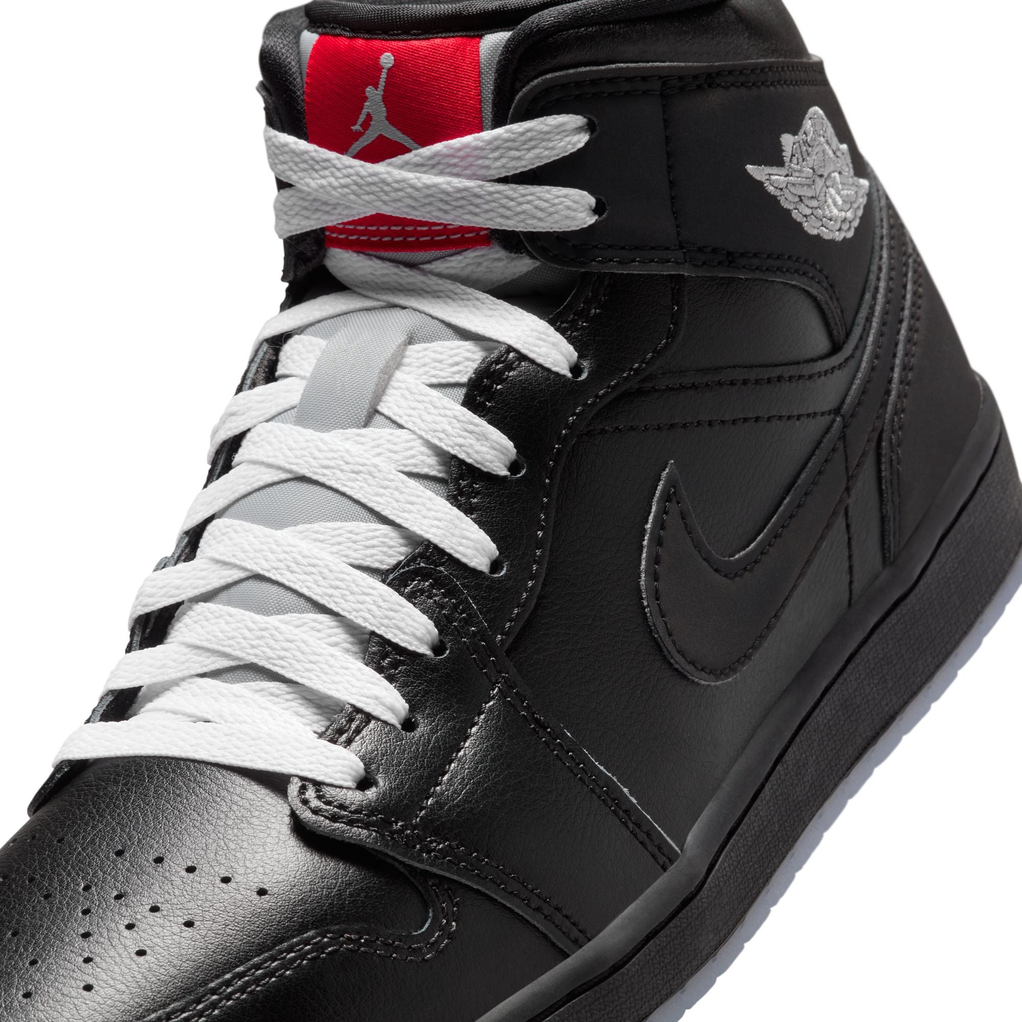 MENS AIR JORDAN 1 MID SE (BLACK METALLIC REIMAGINED)