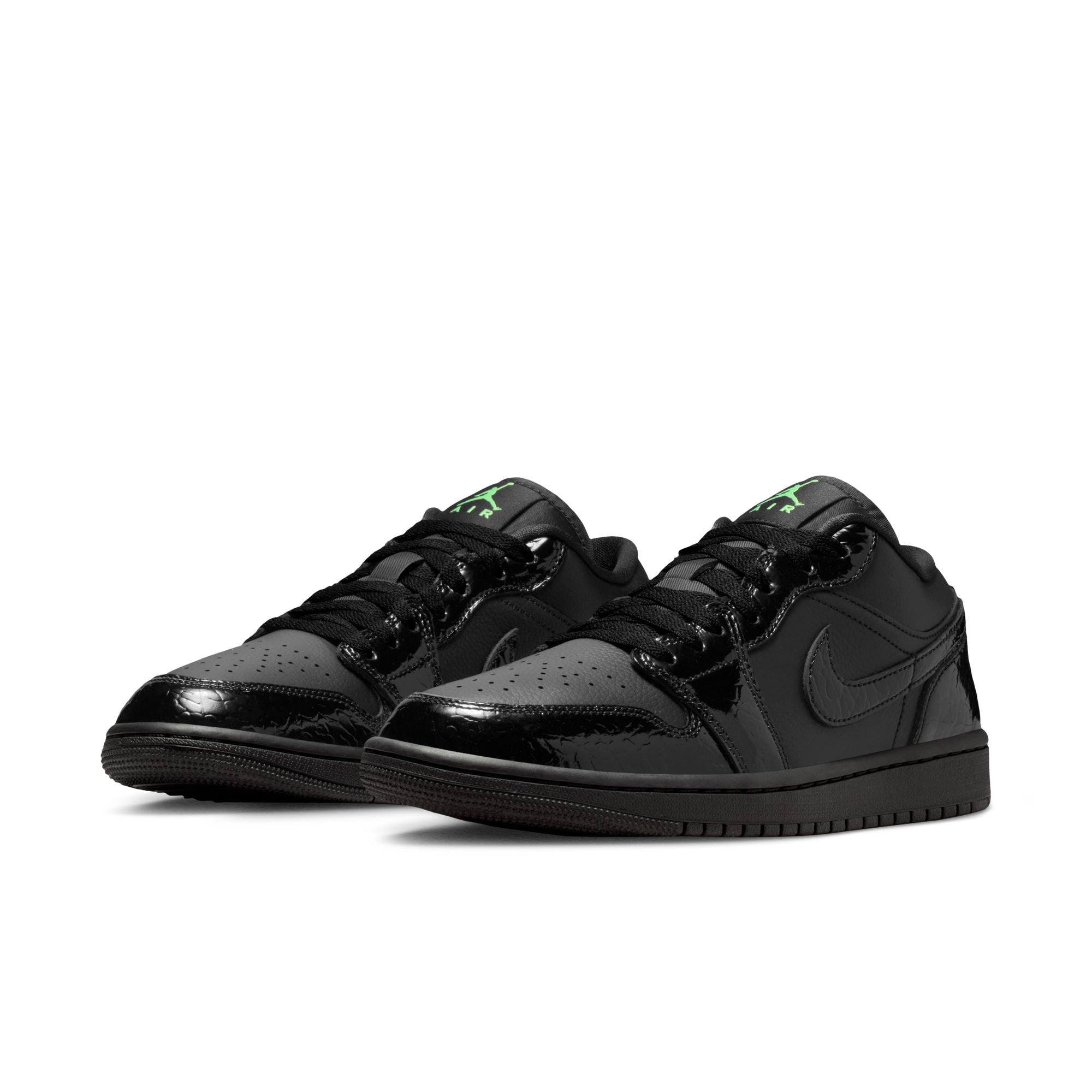 WOMENS AIR JORDAN 1 LOW SE (BLACK/SCREAM GREEN)