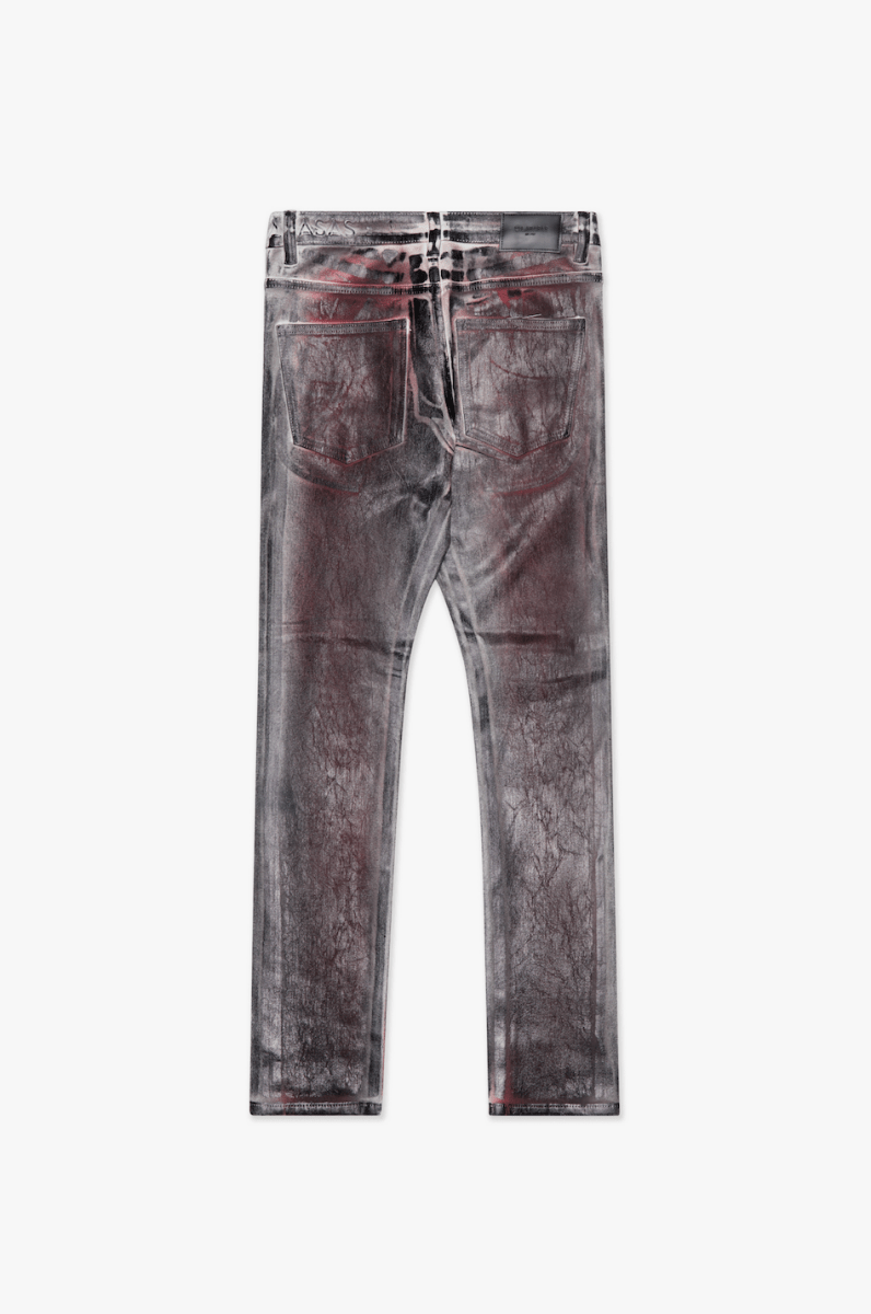 MENS VALABASAS "MR.FLEX" JEAN (RED WHITE DIRTY WAXED)