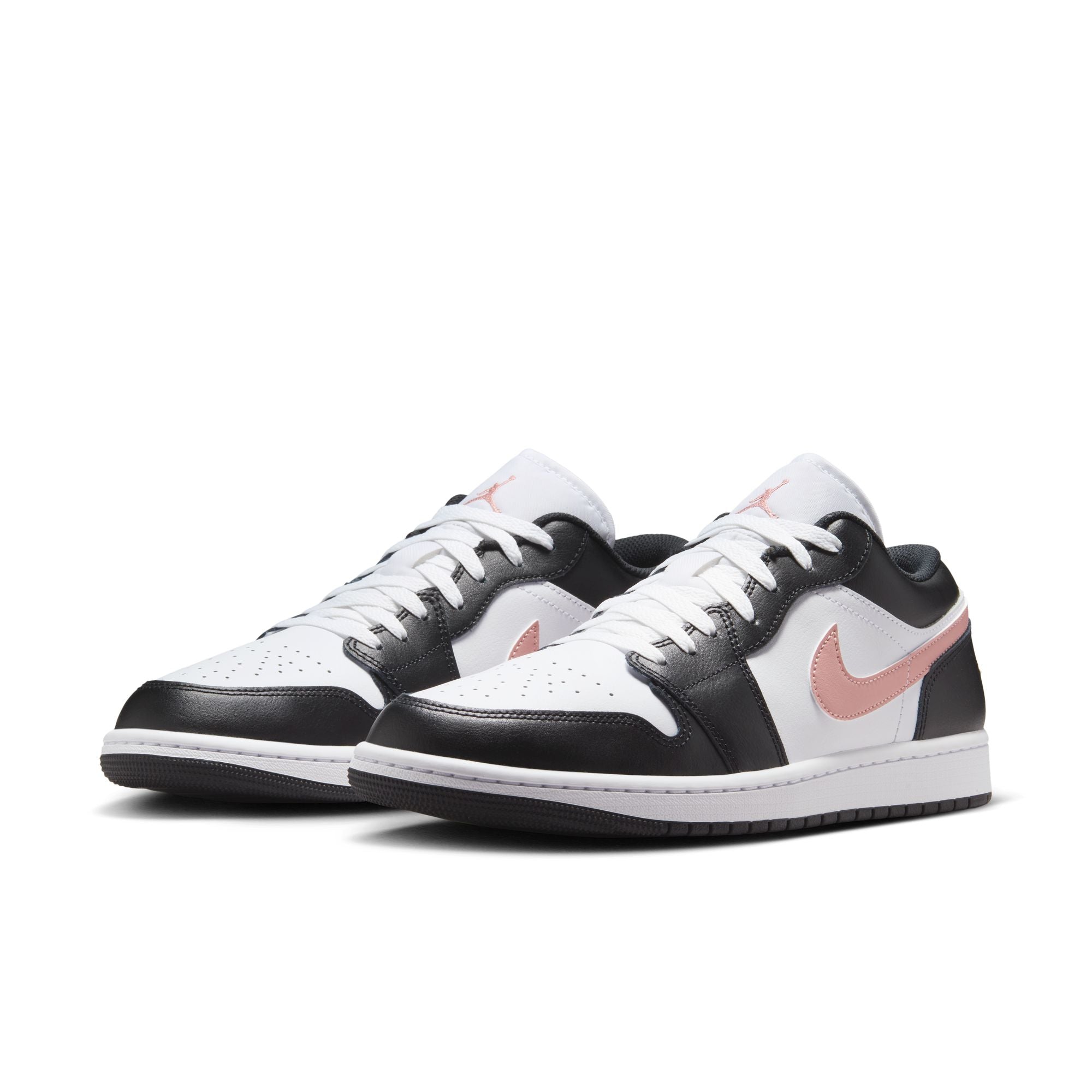 MENS AIR JORDAN 1 LOW (WHITE/RUST PINK/BLACK)