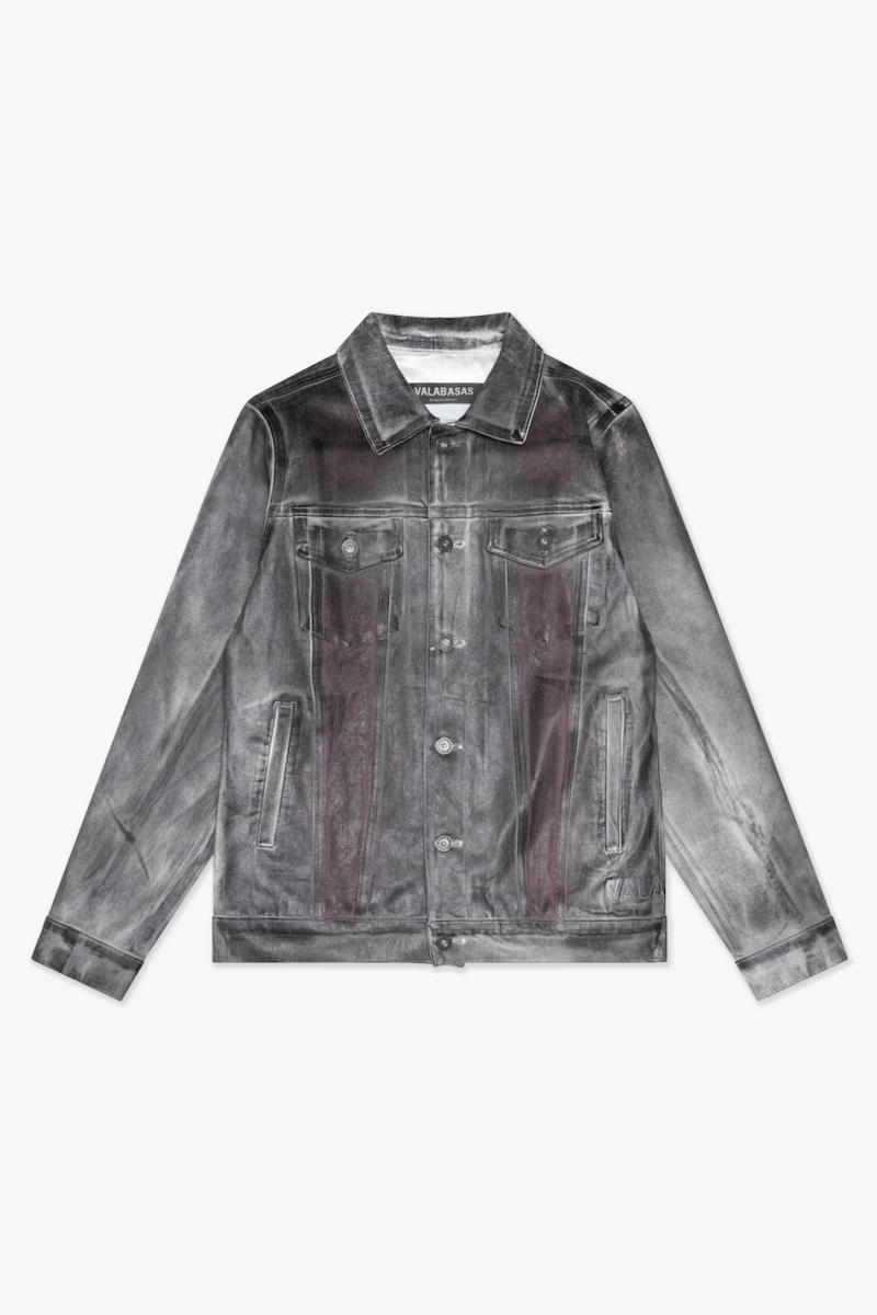 MENS VALABASAS "MR.FLEX" JACKET (RED WHITE DIRTY WAXED)