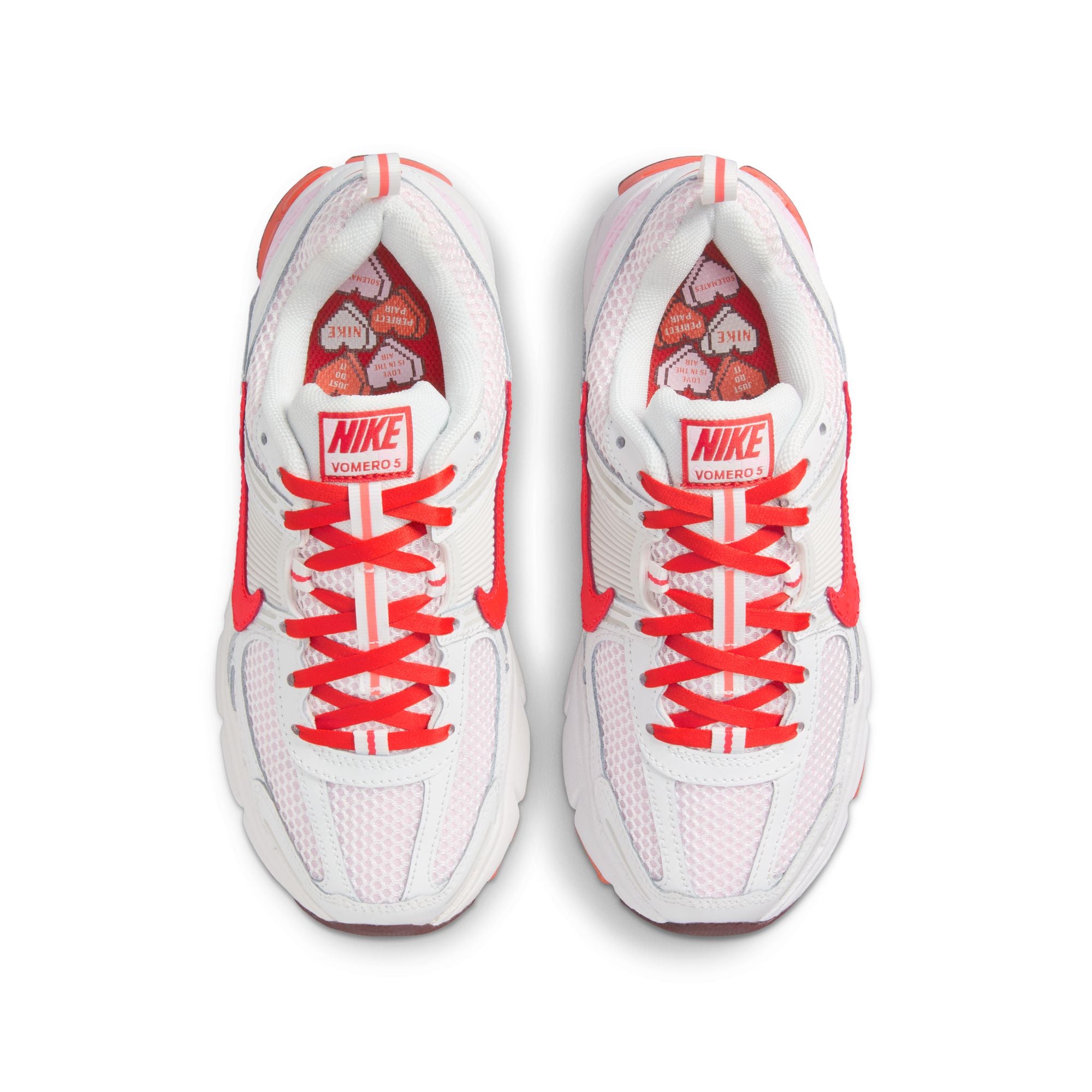 KIDS NIKE VOMERO 5 BG (SUMMIT WHITE/LT CRIMSON/PINK FOAM)