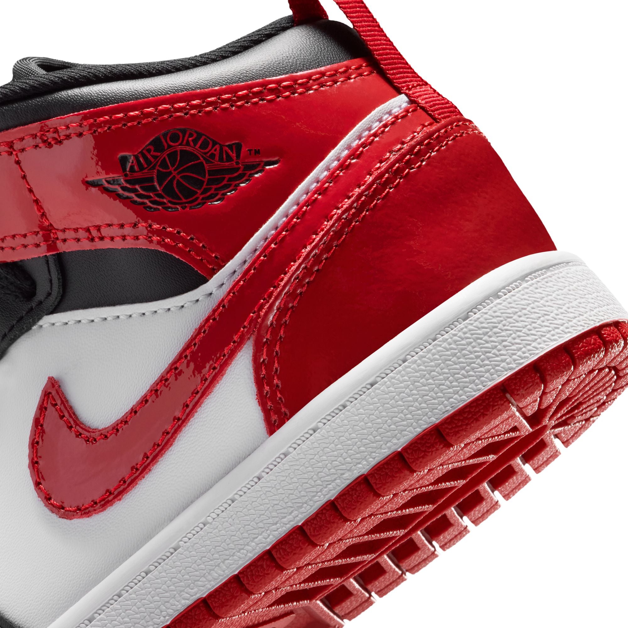 KIDS JORDAN 1 MID SE PS (BLACK/VARSITY RED/WHITE)