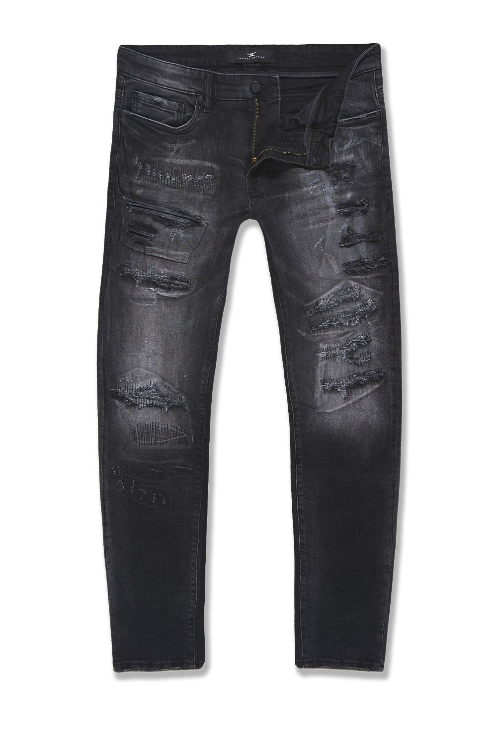 MENS JORDAN CRAIG COLLINS FIT REVELATION DENIM (INDUSTRIAL BLACK)