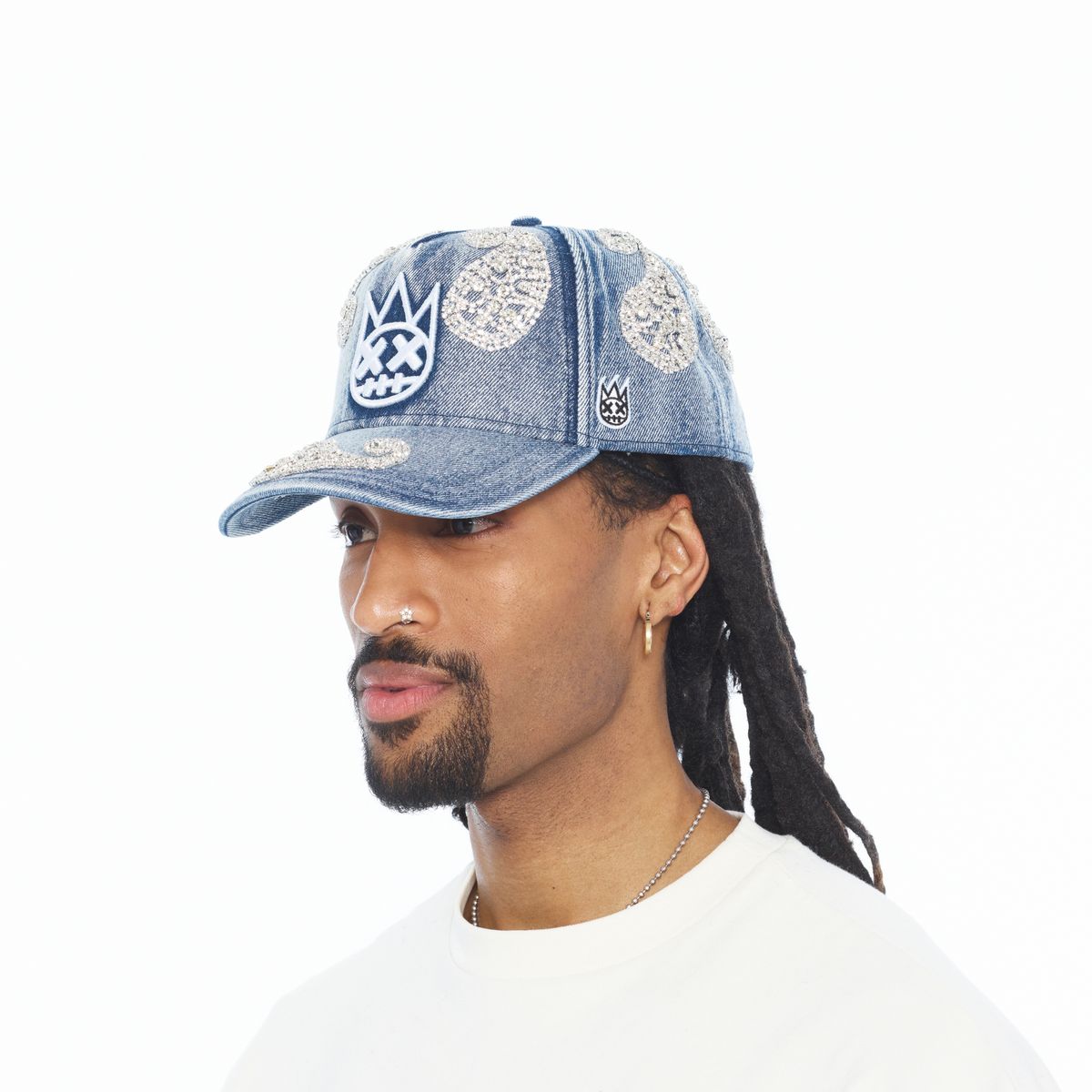 CULT X EL ALFA PAISLEY PANEL A FRAME TRUCKER HAT (LIGHT BLUE)