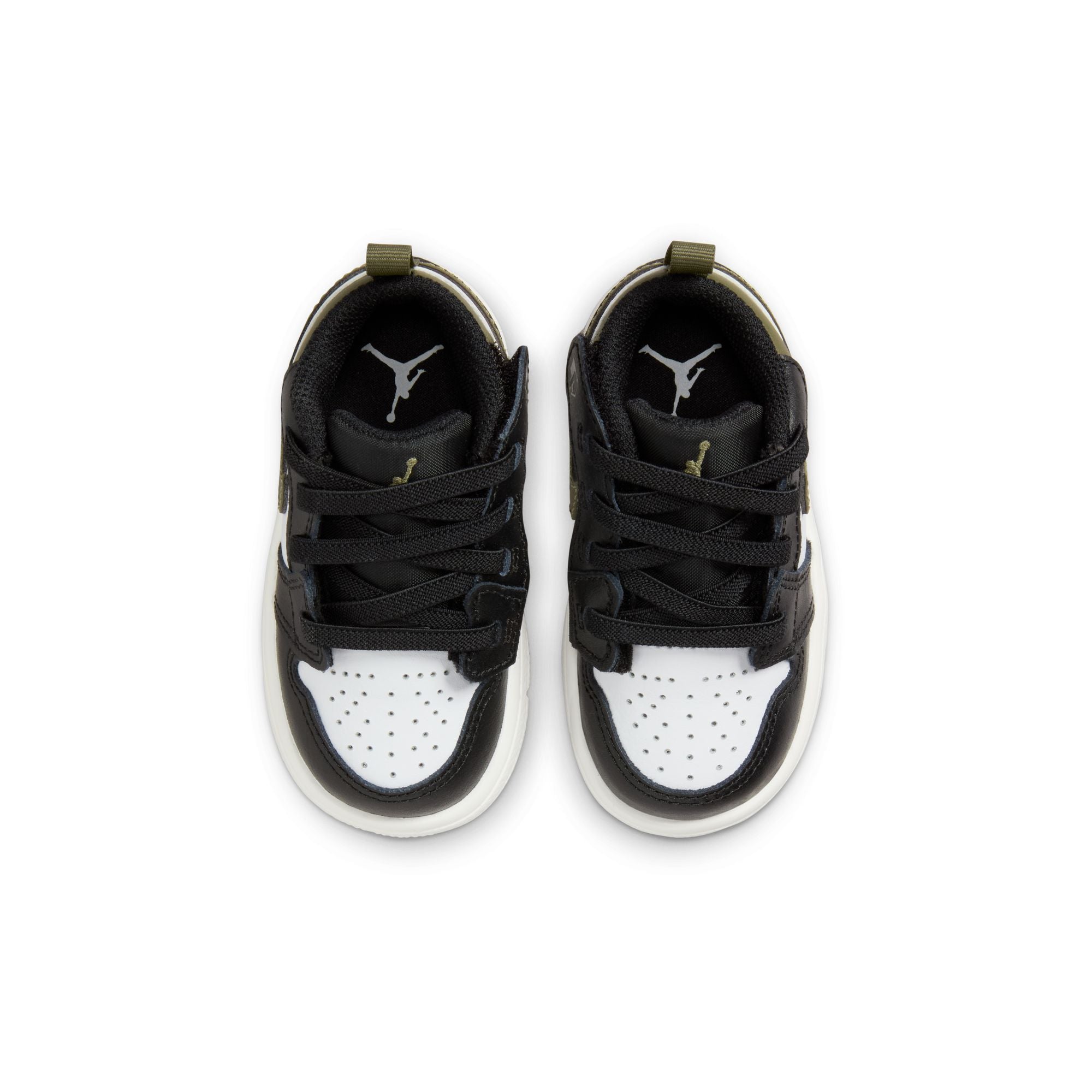 KIDS JORDAN 1 LOW ALT TD (BLACK/WHITE/MEDIUM OLIVE/SAIL)