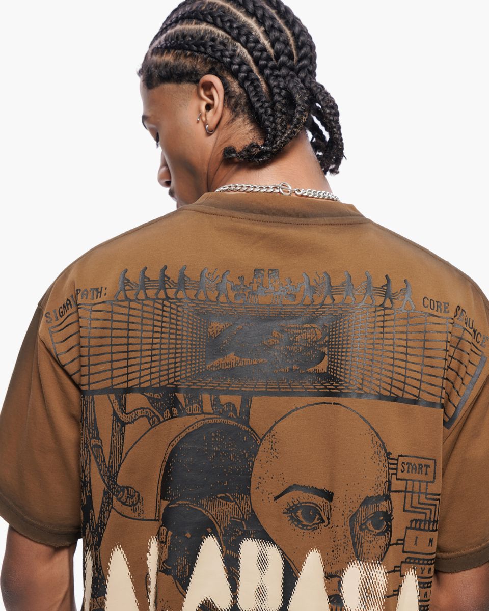 MENS VALABASAS "CYBER" SHIRT (BROWN)
