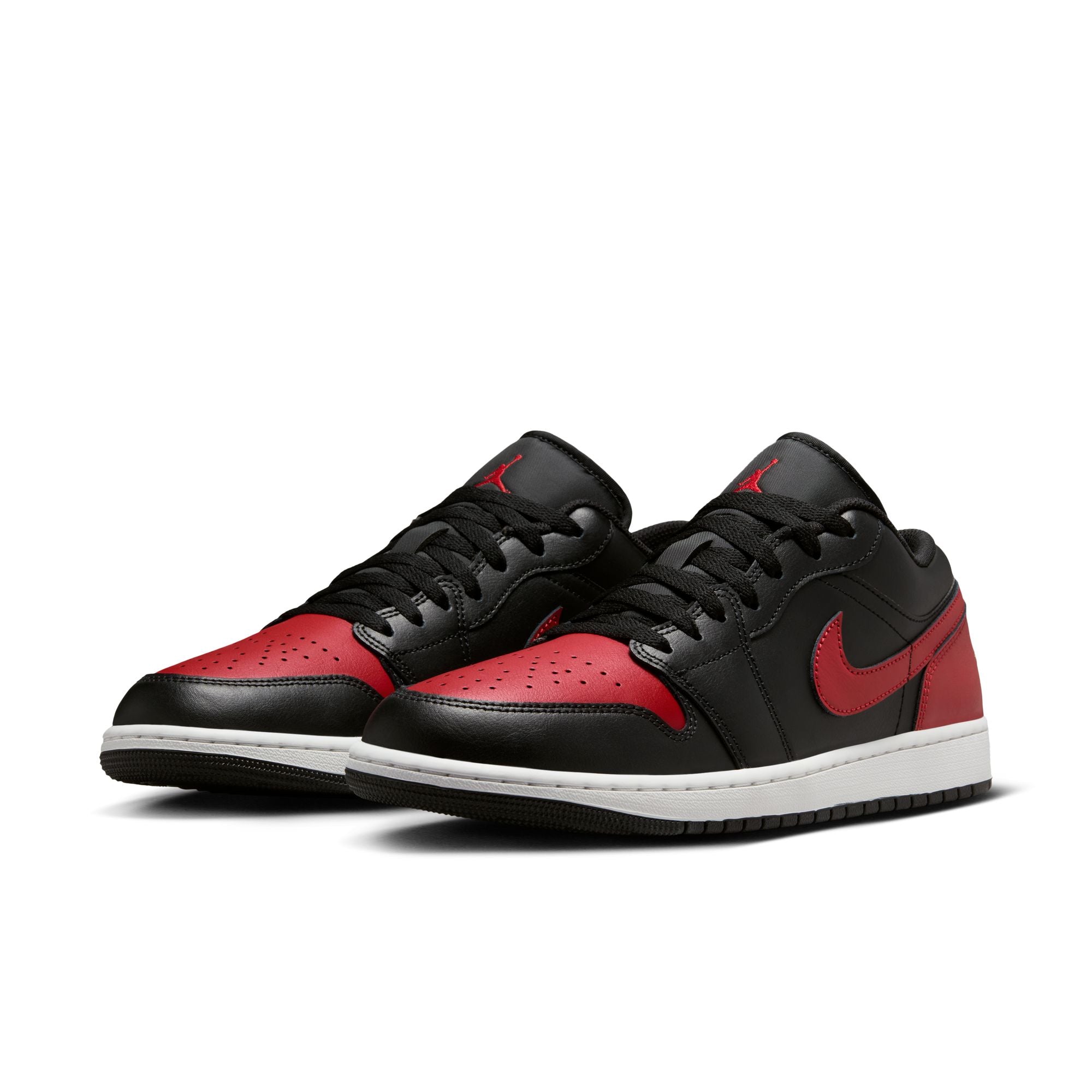 MENS AIR JORDAN 1 LOW (BLACK/VARSITY RED/SUMMIT WHITE)