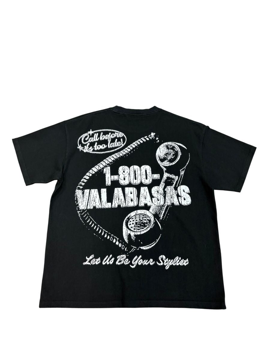 MENS VALABASAS "1-800" SHIRT (BLACK)