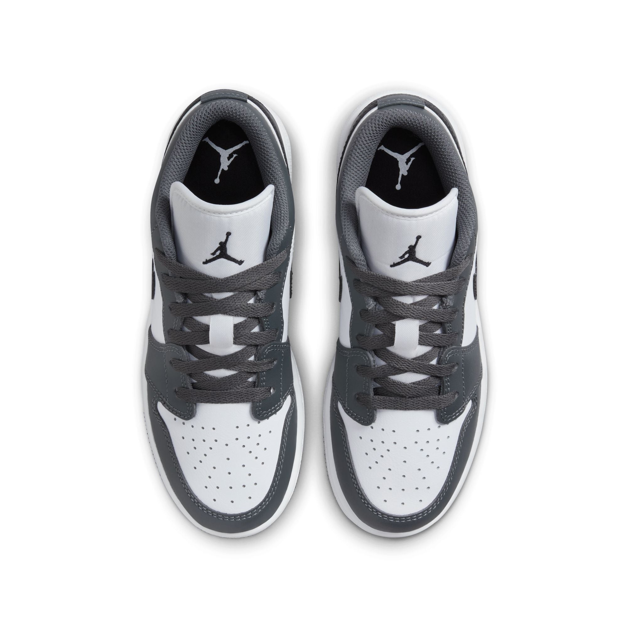 KIDS AIR JORDAN 1 LOW GS (WHITE/BLACK/IRON GREY)