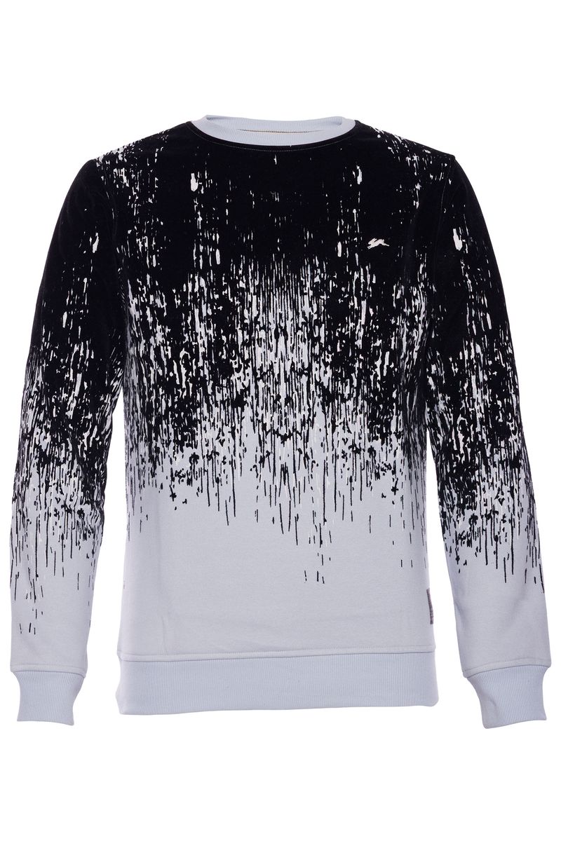 BLAKE | MENS LS FANCY KNIT CREW (ICE BLUE)