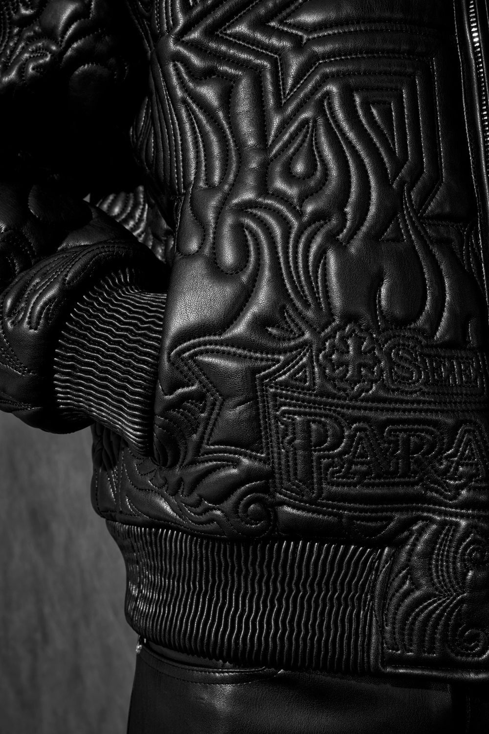 MENS JORDAN CRAIG SINISTER BOMBER JACKET (BLACK)