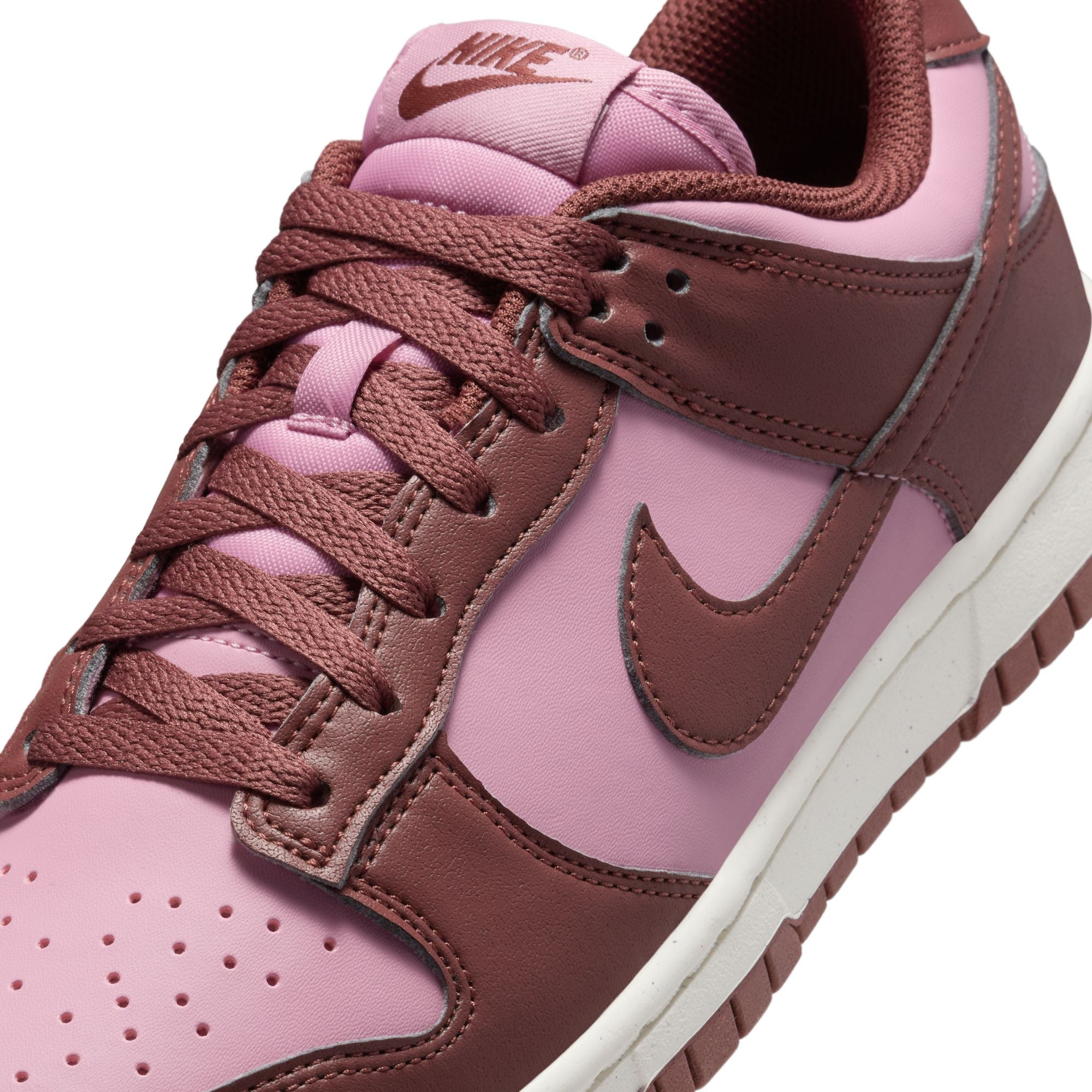 WOMENS NIKE DUNK LOW NEXT NATURE (WHITE/ELEMENTAL PINK/DARK PONY/SAIL)