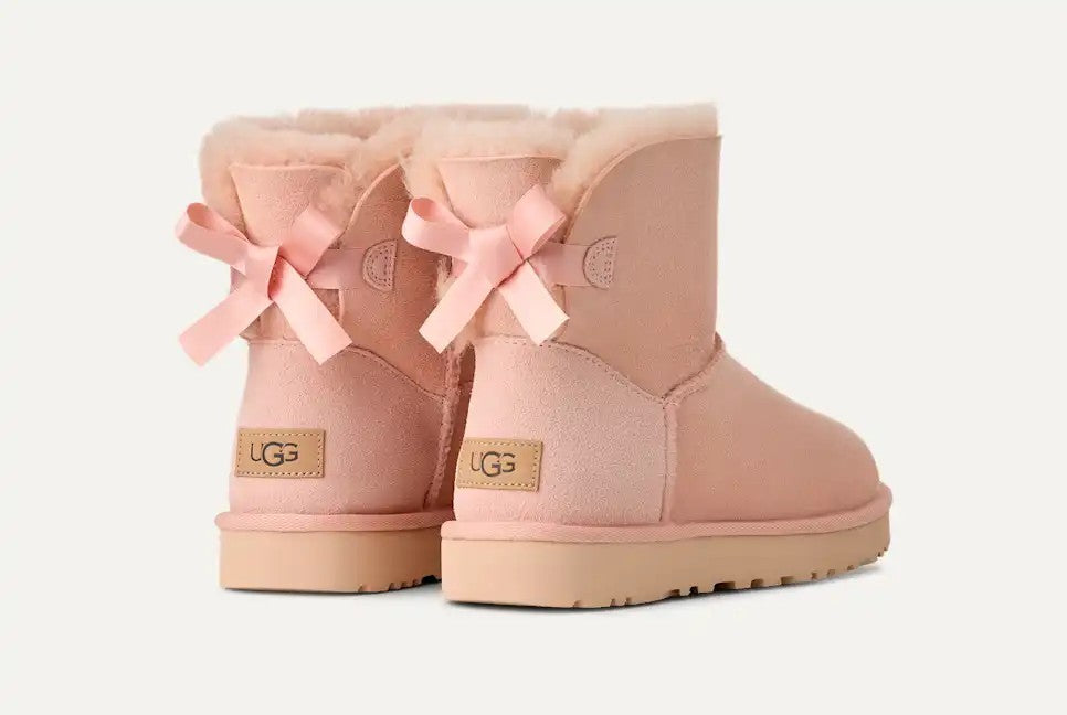 WOMENS UGG MINI BAILEY BOW II (BEIGE BLUSH)