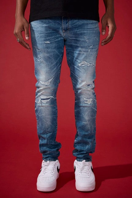 MENS JORDAN CRAIG SEAN FIT ALEXANDER DENIM (LAGER)