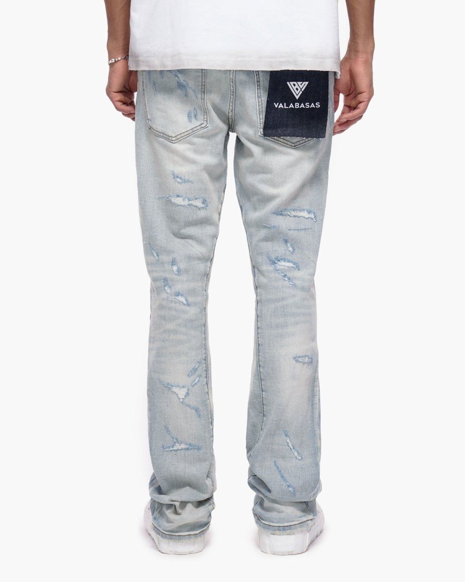MENS VALABASAS FUGITIVE STACKED JEAN (LIGHT VINTAGE)