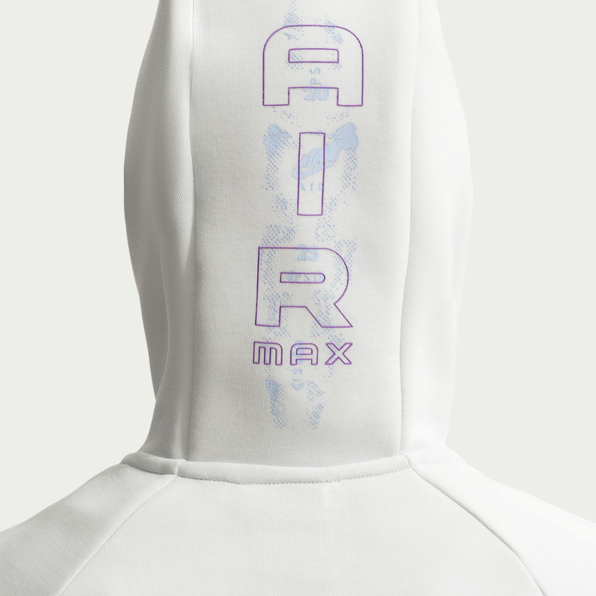 MENS NIKE TECH FLEECE FULL-ZIP WINDRUNNER AMD WARMUP (OFF WHITE/HYDROGEN BLUE/BRIGHT VIOLET)