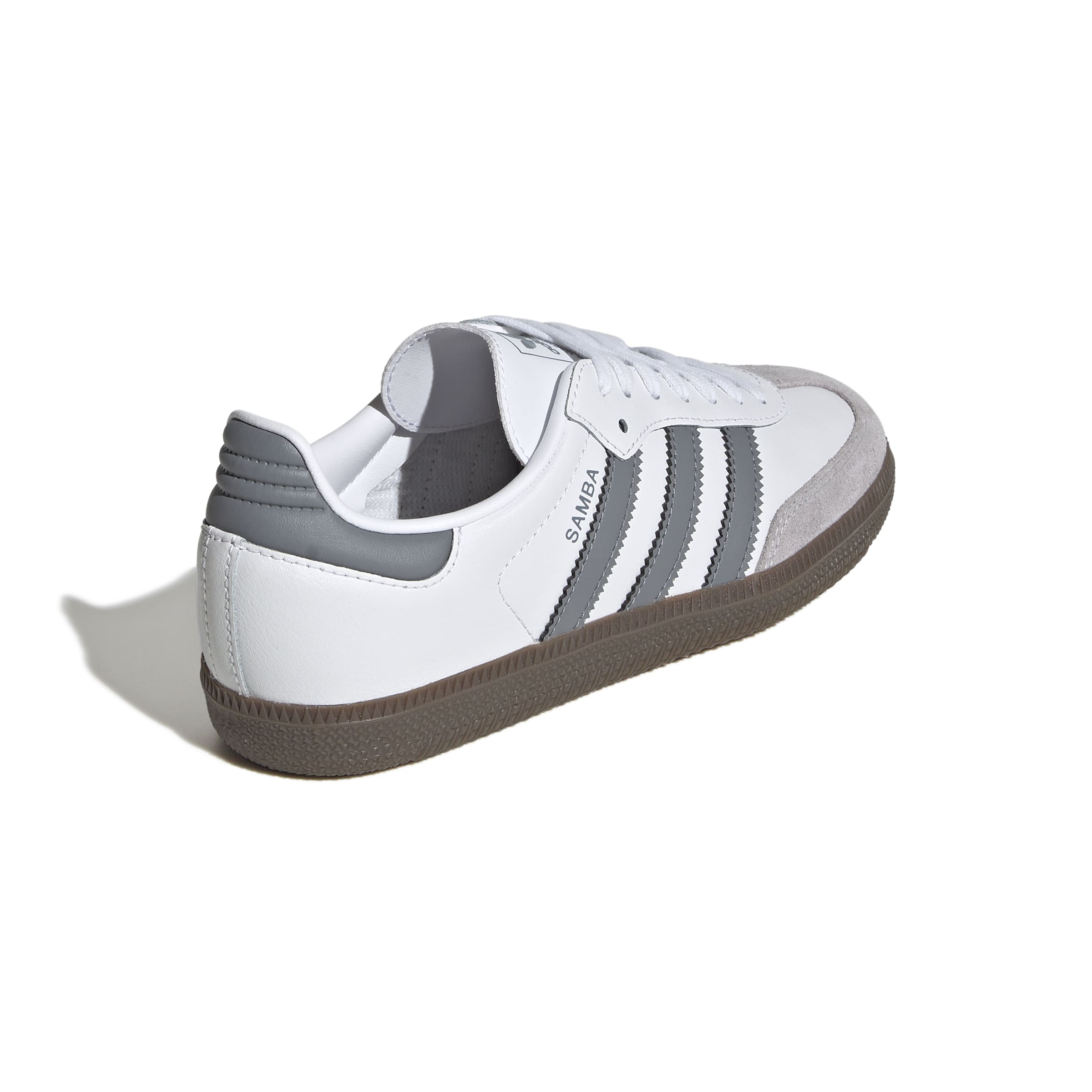 KIDS ADIDAS SAMBA J (WHITE/GREY/GUM)