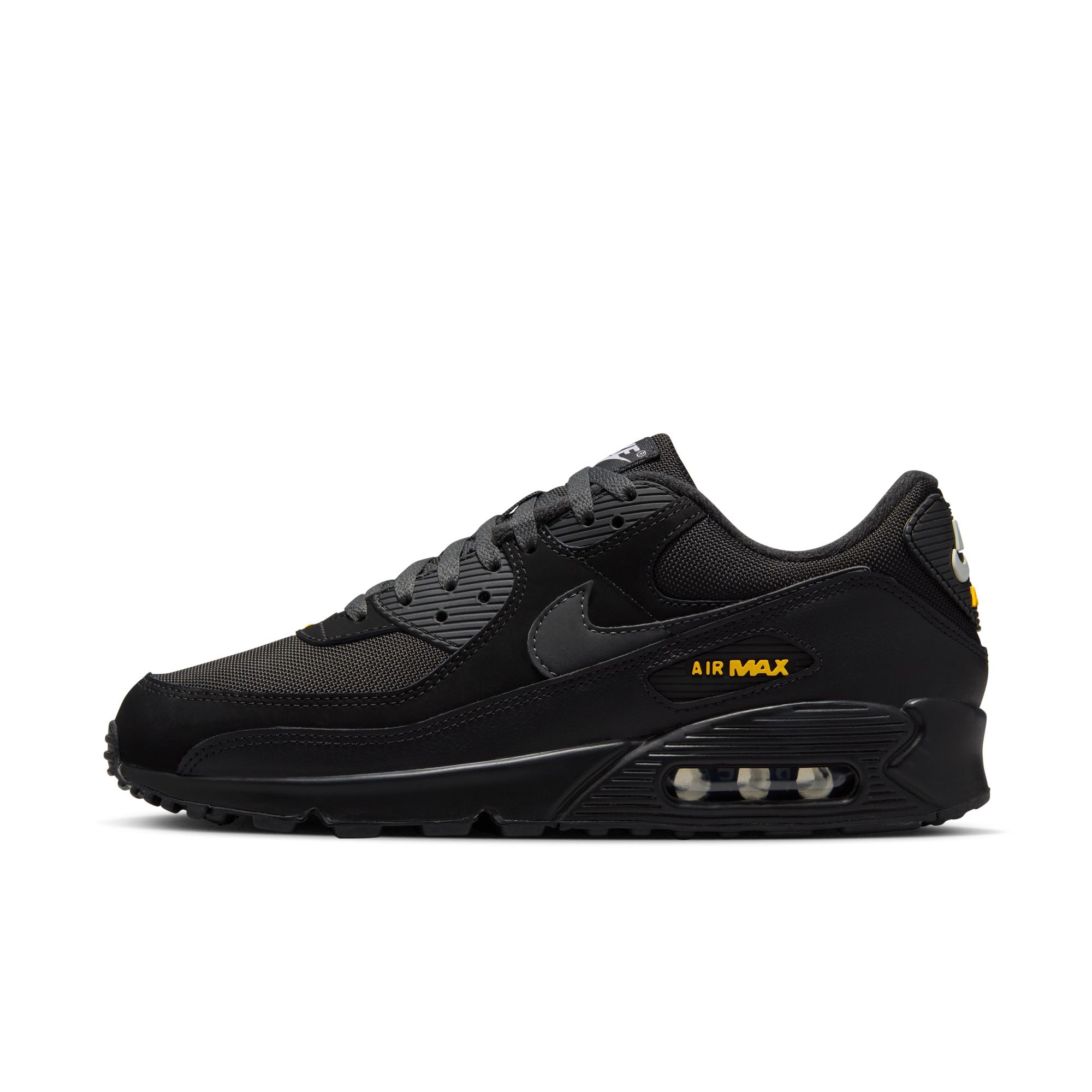 MENS NIKE AIR MAX 90 (BLACK/ANTHRACITE/UNIVERSITY GOLD/WHITE)