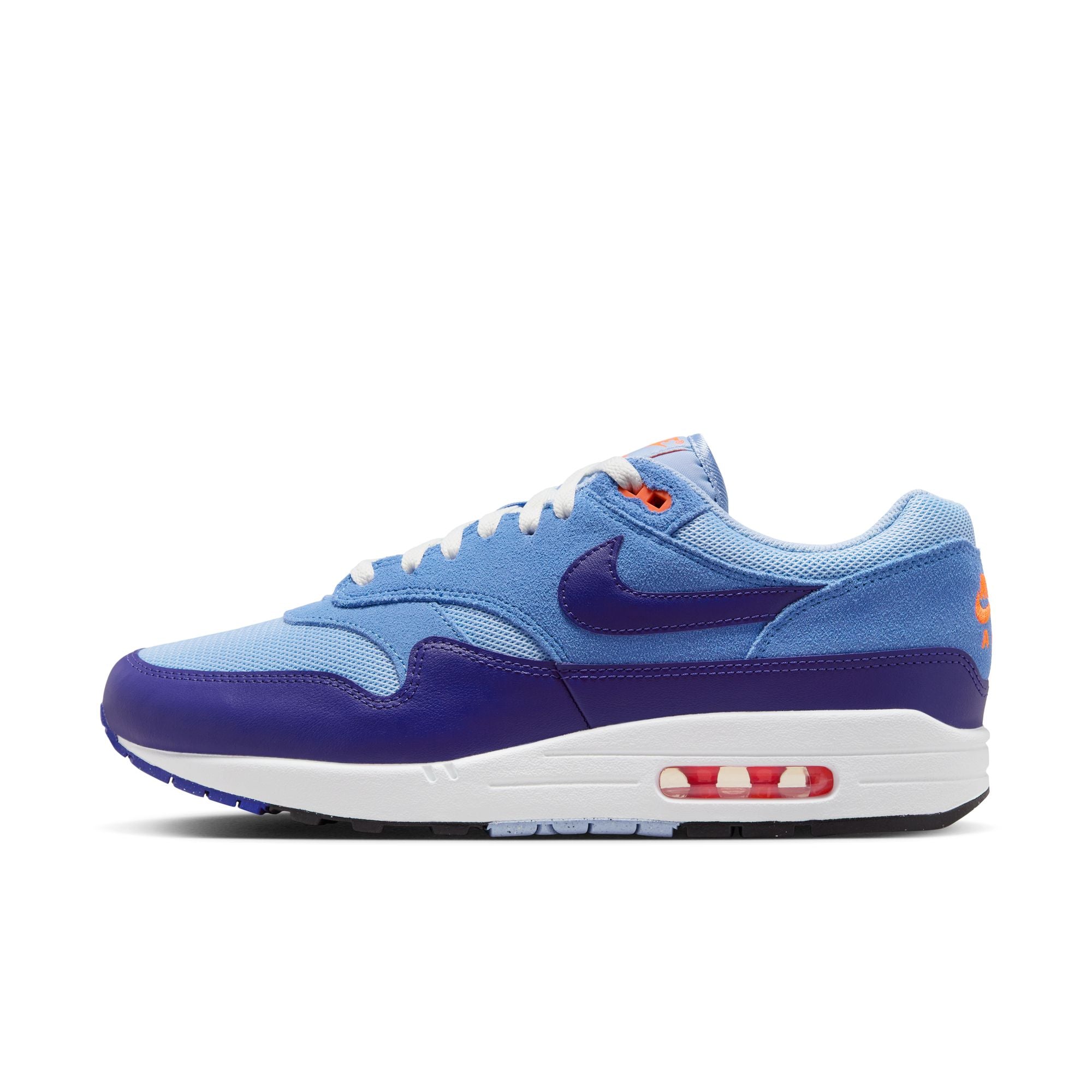 MENS NIKE AIR MAX 1 ESSENTIAL (PSYCHIC BLUE/DEEP ROYAL BLUE/HYPER PINK)